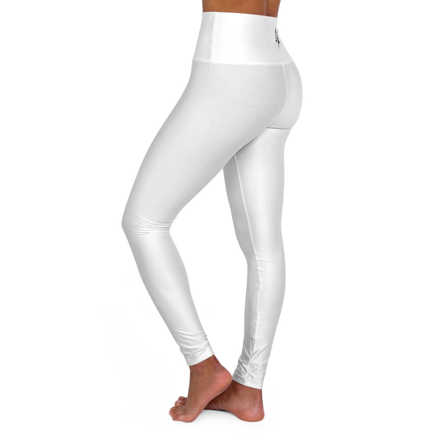 White High Waisted Yoga Leggings - Purple, Comfortable Activewear, Fitness Pants, Ideal for Gym, Yoga, and Weekend Brunch