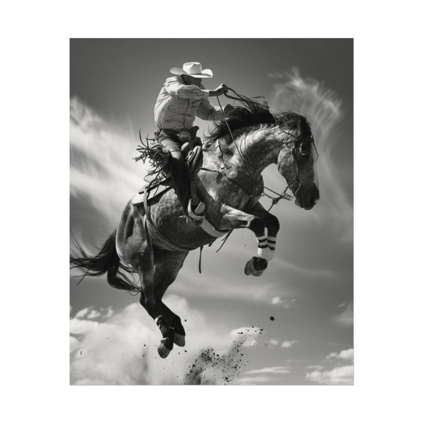 Rolling Thunder – Western Textured Watercolor Matte Posters