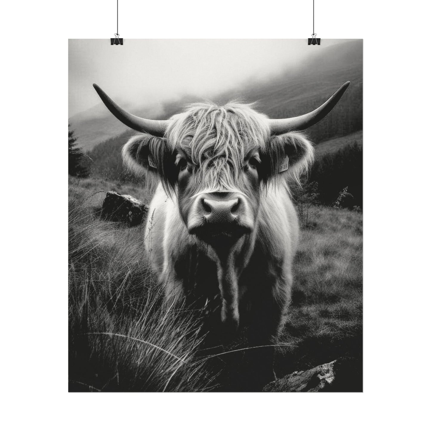 The Horned Guard – Western Textured Watercolor Matte Posters