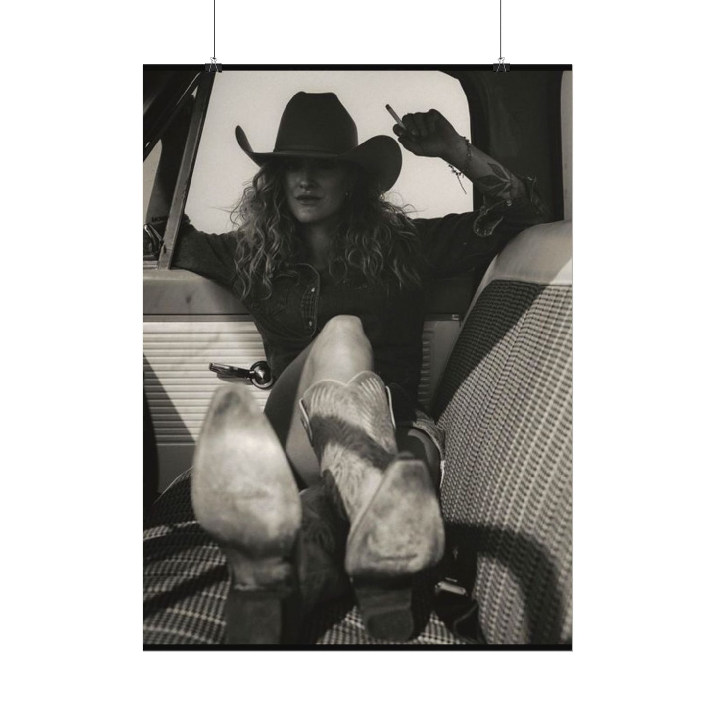 Whiskey Kissed Trouble – Western Textured Watercolor Matte Posters