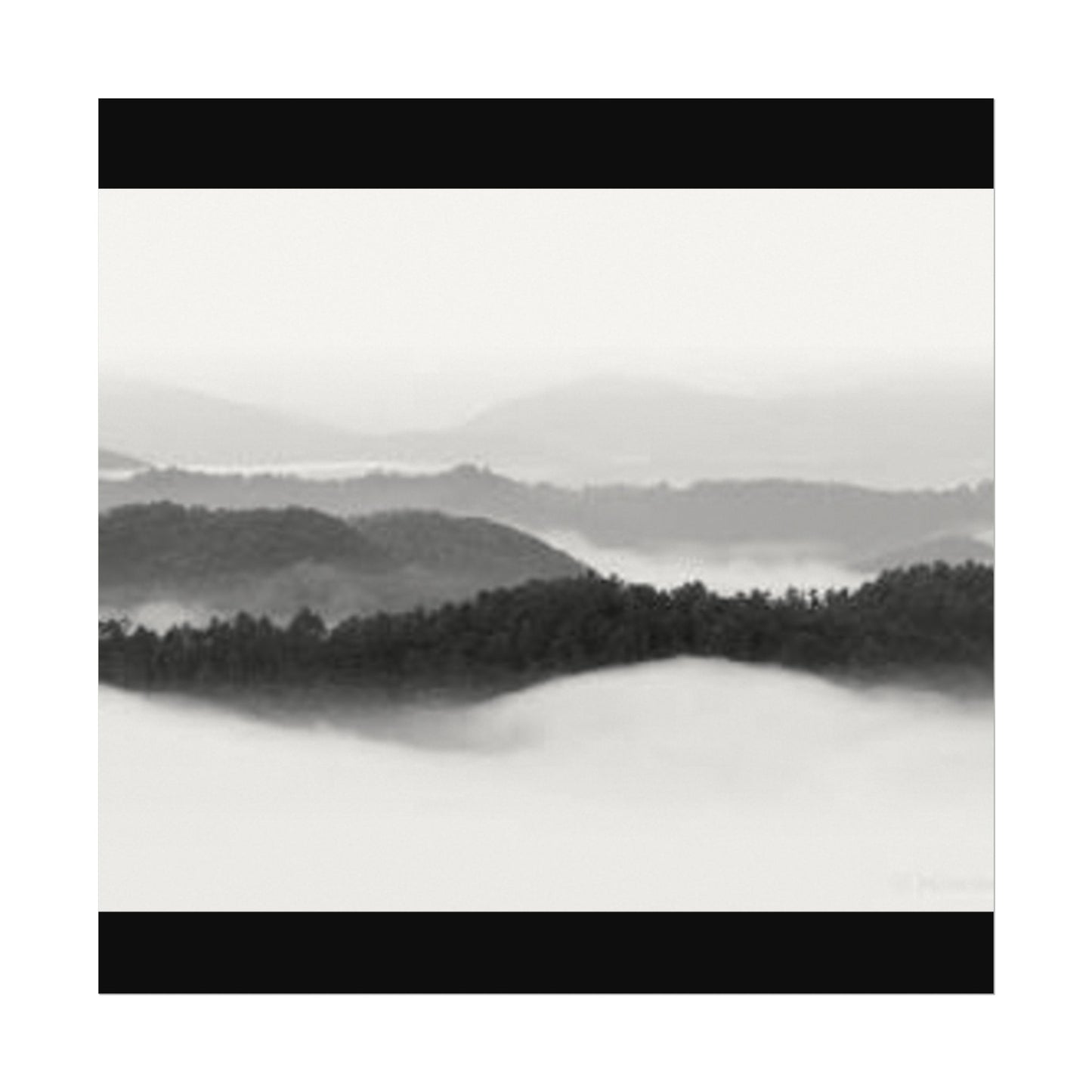 Smokey Mountain Range– Western Textured Watercolor Matte Posters