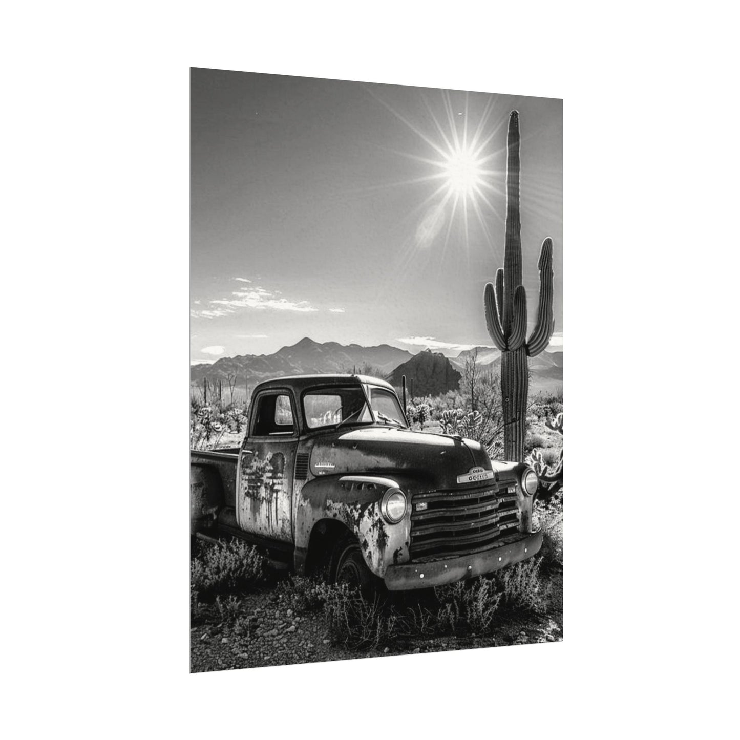 Deserted Wasteland – Western Textured Watercolor Matte Posters