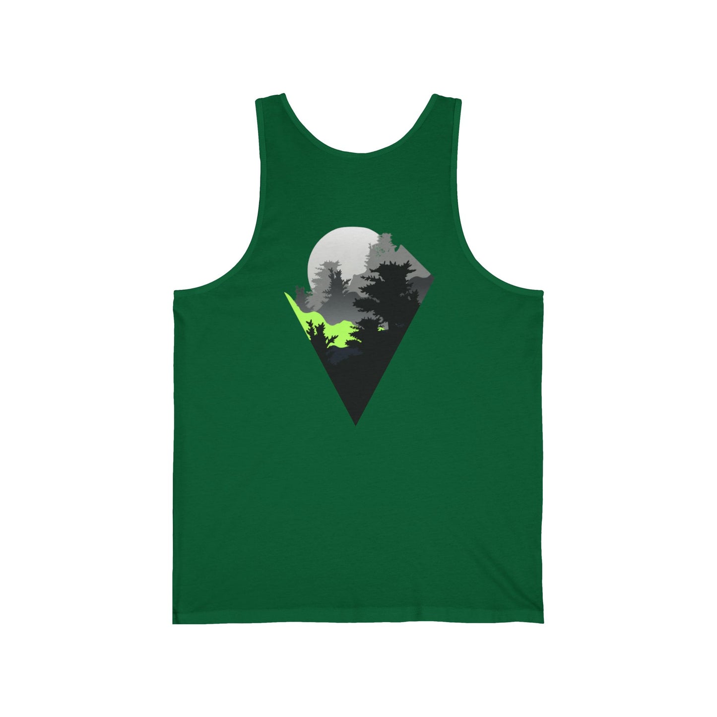 Arrow Ridge Unisex Jersey Tank Top with Scenic Graphic, Summer Casual Wear, Adventure Tank, Perfect for Hiking or Beach Days, Gift for Nature Lovers