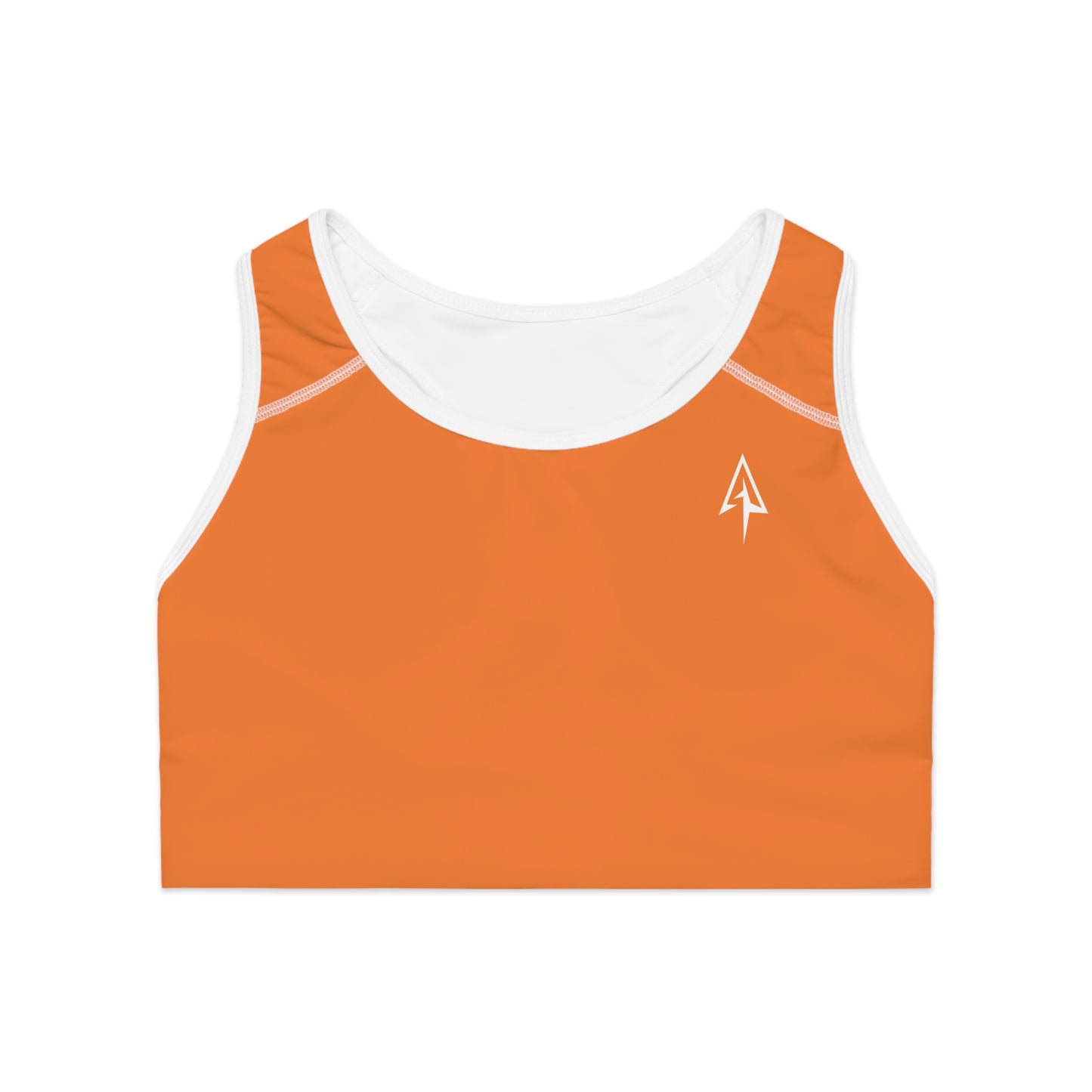 Arrow Ridge Sunset Orange Stylish Sports Bra for Active Women, Workout Top, Gym Essential, Fitness Apparel, Athleisure Wear, Yoga Gear