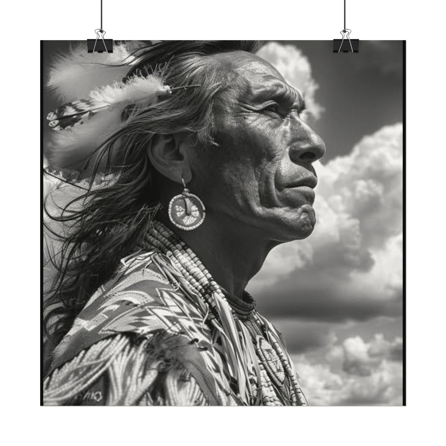 The Ancestral Winds Are Calling  – Western Textured Watercolor Matte Posters