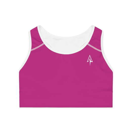 Arrow Ridge Fushia Pink Stylish Sports Bra for Active Women, Workout Top, Gym Essential, Fitness Apparel, Athleisure Wear, Yoga Gear