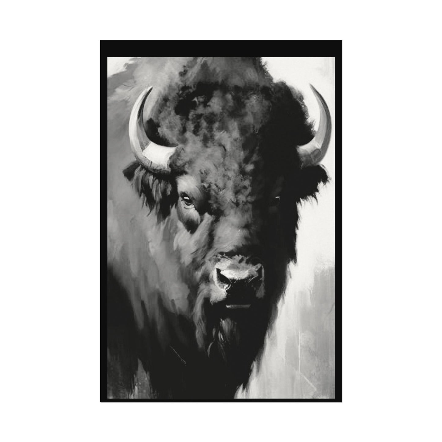 Buffalo Ridge – Western Textured Watercolor Matte Posters