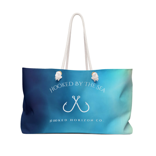 Blue Ombre Deep Drift Weekender Bag | Perfect for Travel, Beach Days, Outdoor Adventures, Gifts for Him and Her, Stylish Tote