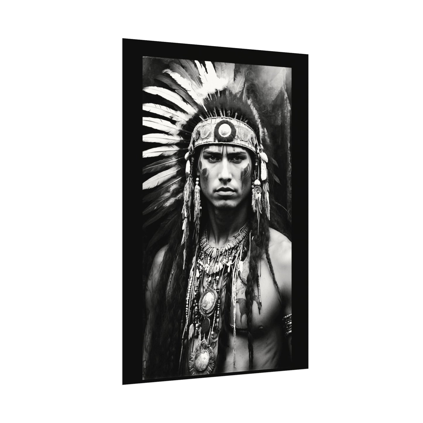 Strength In Stillness– Western Textured Watercolor Matte Posters