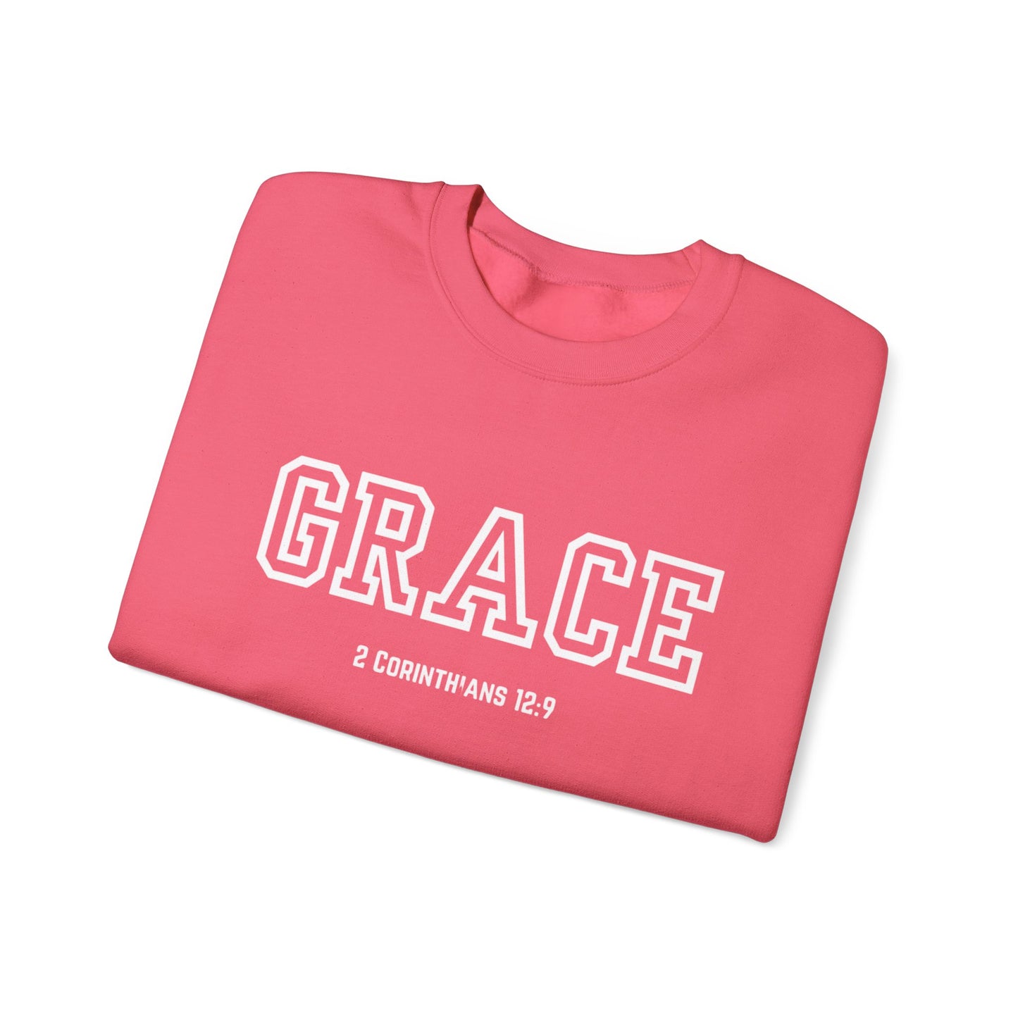 Grace Crewneck Sweatshirt - Comfort in Faith, Unisex Gift, Spiritual Apparel, Inspirational Fashion, Cozy Christian Sweatshirt
