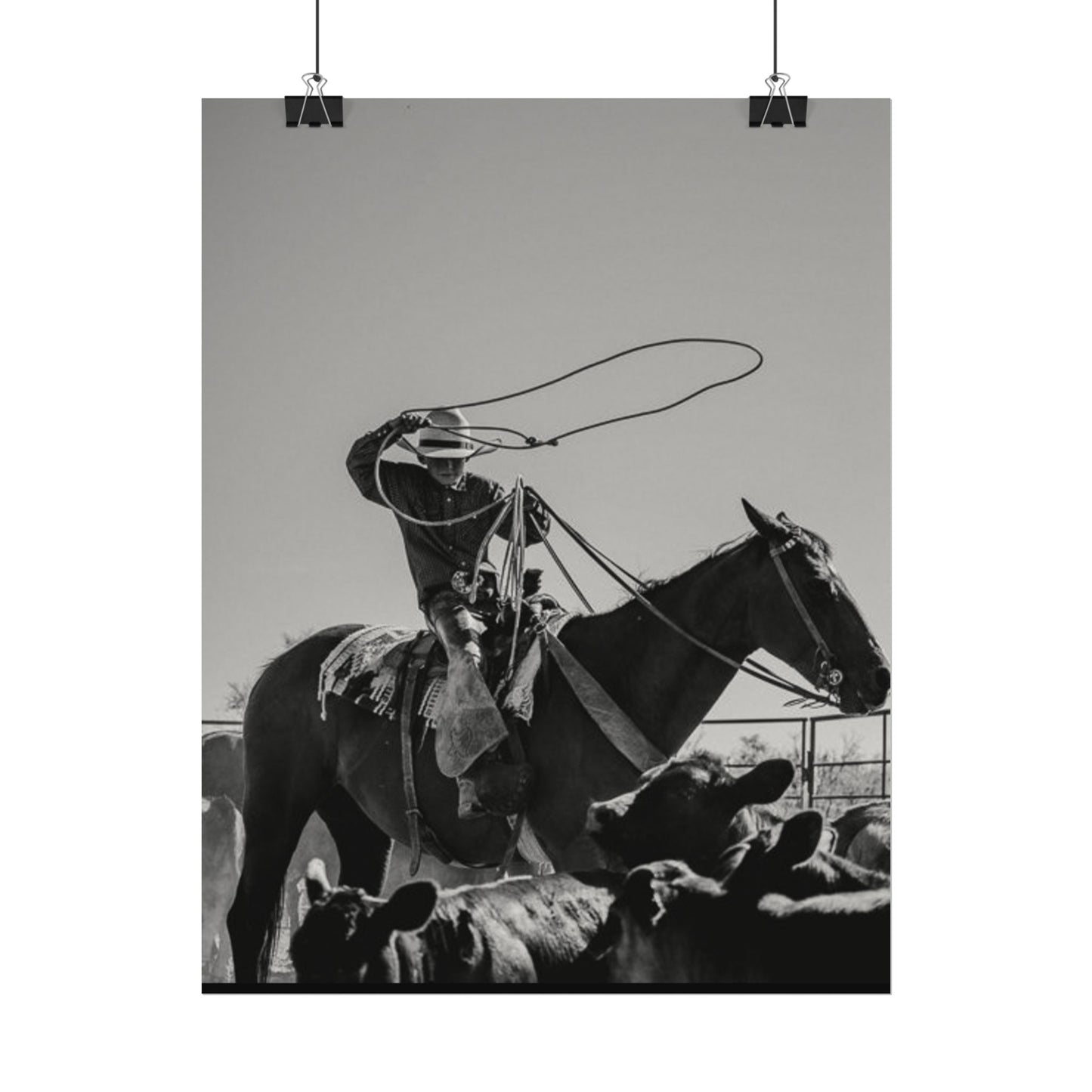 Cowboy Up – Western Textured Watercolor Matte Posters