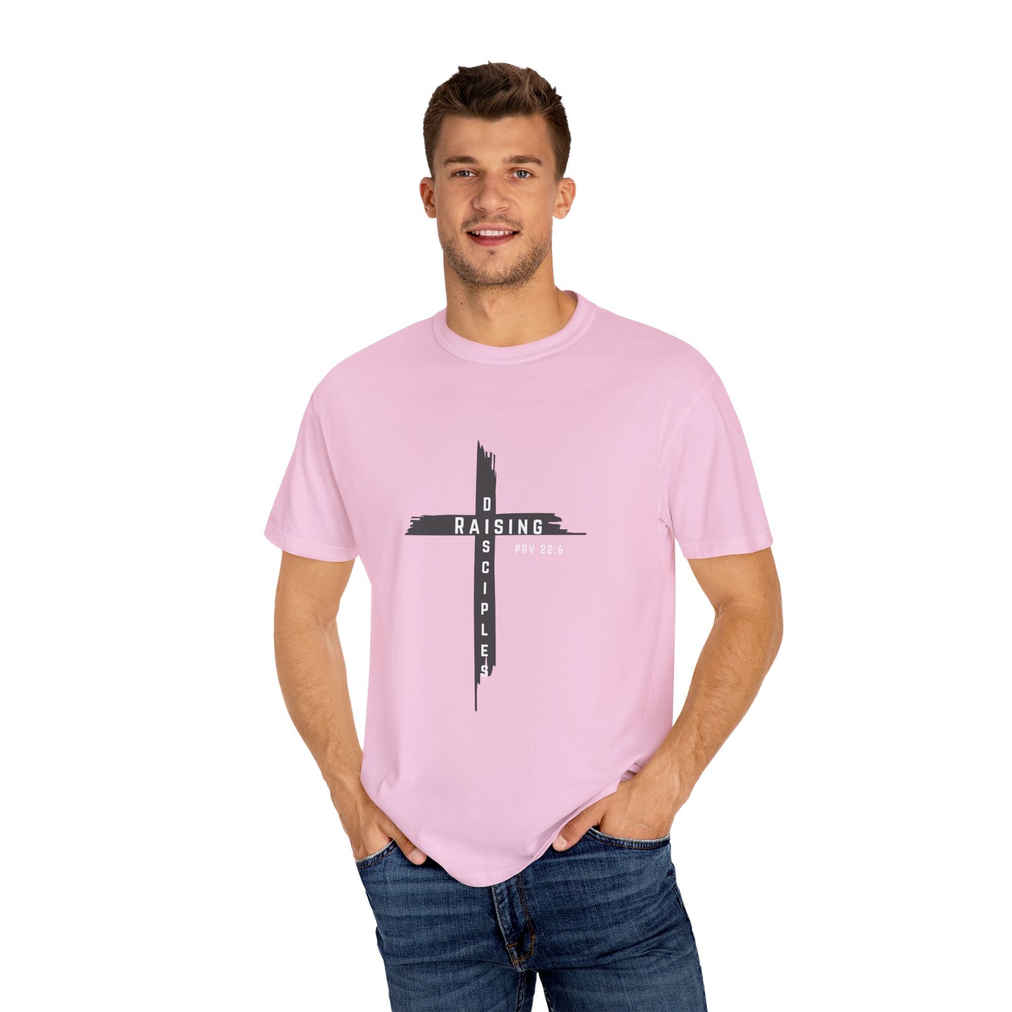 Raising Disciple Garment-Dyed T-Shirt for Faith Wear, Christian Apparel, Spiritual Gift, Youth Group Outfit, Church Merchandise,