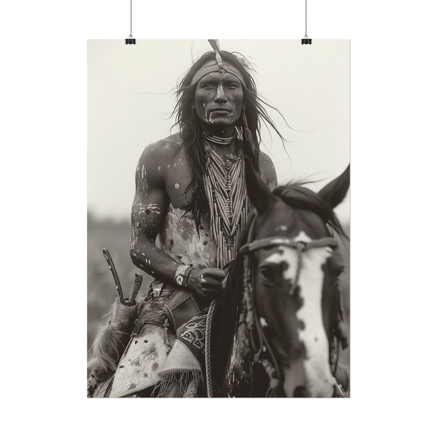 Spirit In The Saddle– Western Textured Watercolor Matte Posters