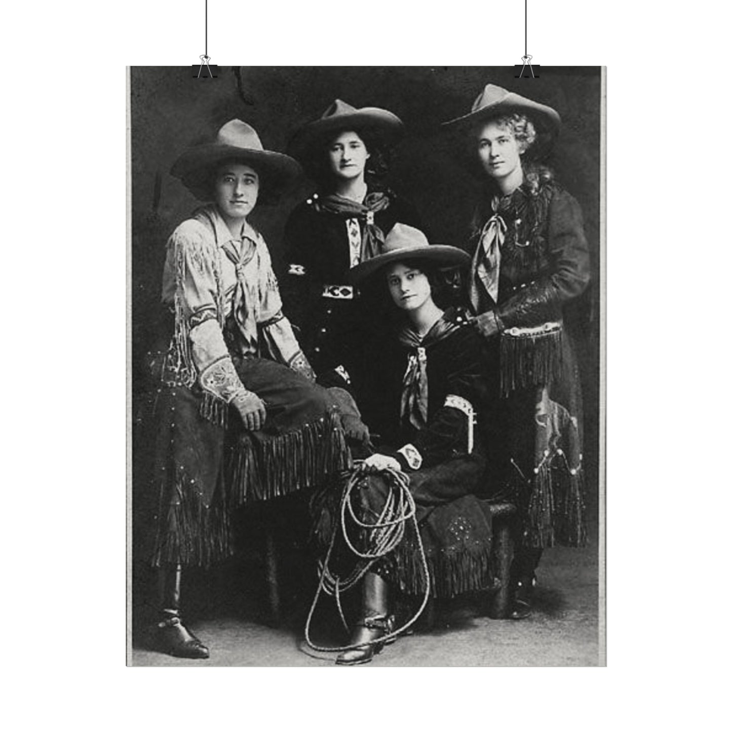 Daughters Of The Frontier – Western Textured Watercolor Matte Posters