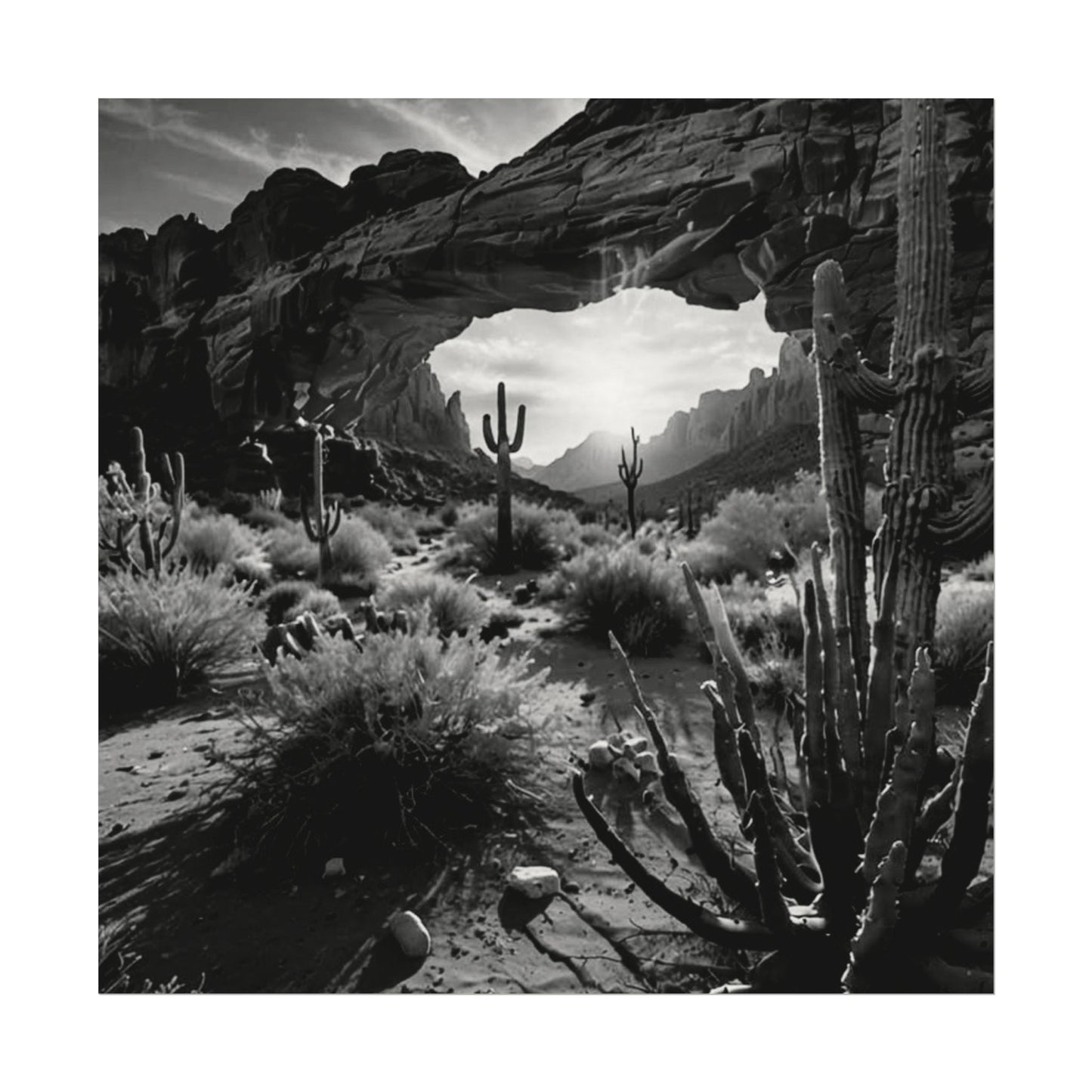 Desert Mornings – Western Textured Watercolor Matte Posters