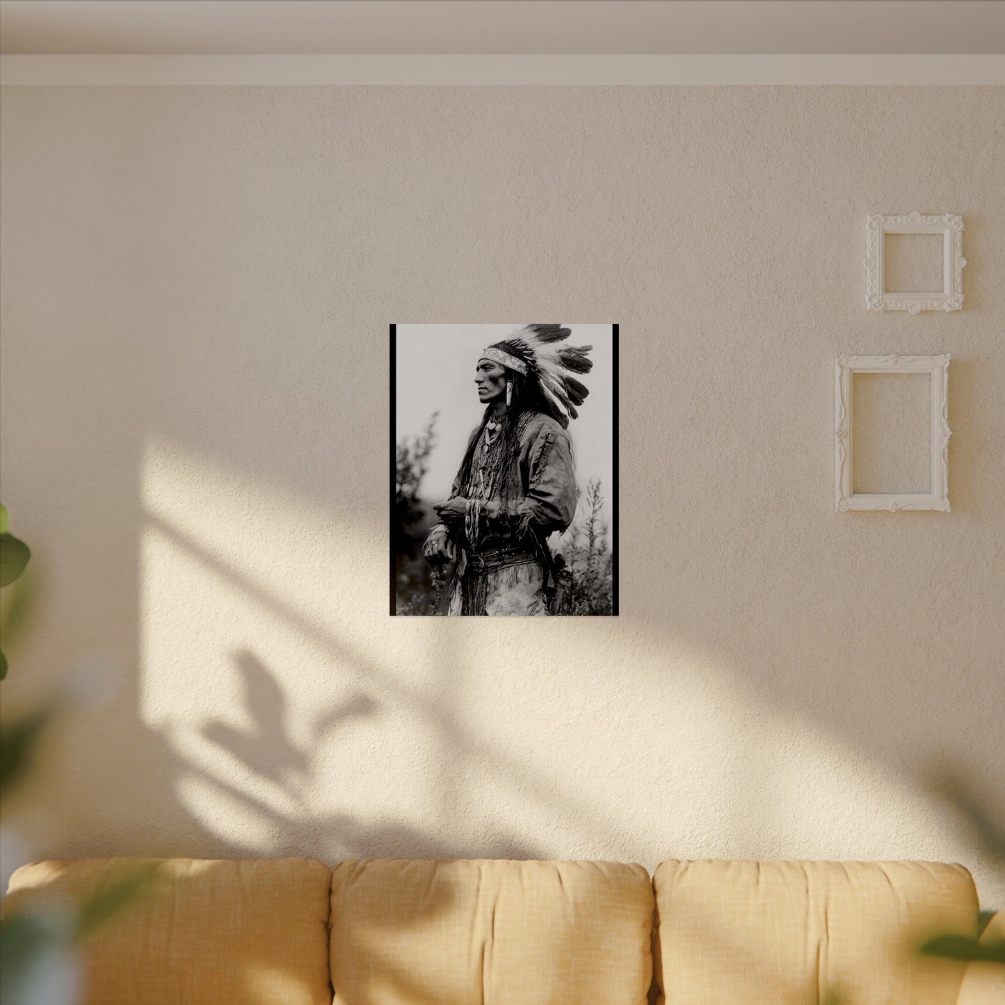 Warriors Gaze – Western Textured Watercolor Matte Posters