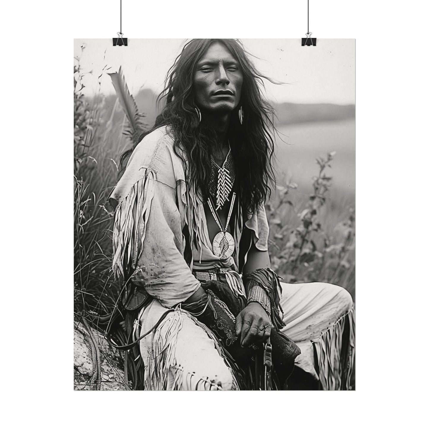 Mother Earths Guardian – Western Textured Watercolor Matte Posters