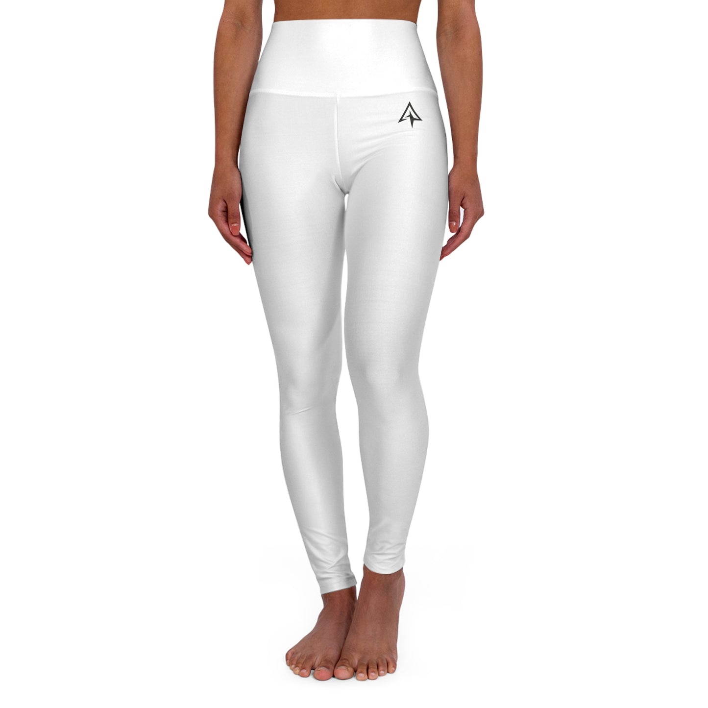 White High Waisted Yoga Leggings - Purple, Comfortable Activewear, Fitness Pants, Ideal for Gym, Yoga, and Weekend Brunch