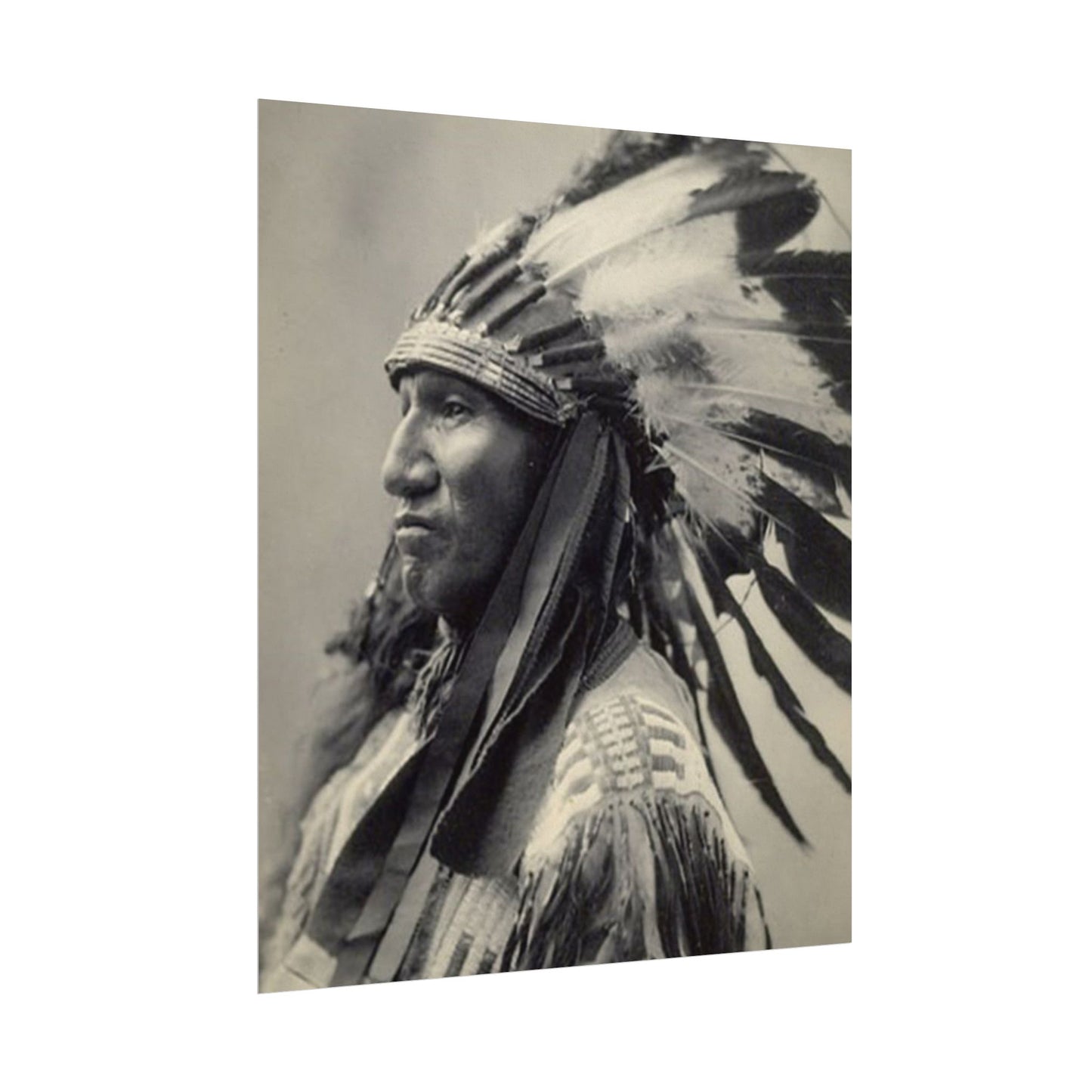 Black Rock Sioux – Western Textured Watercolor Matte Posters