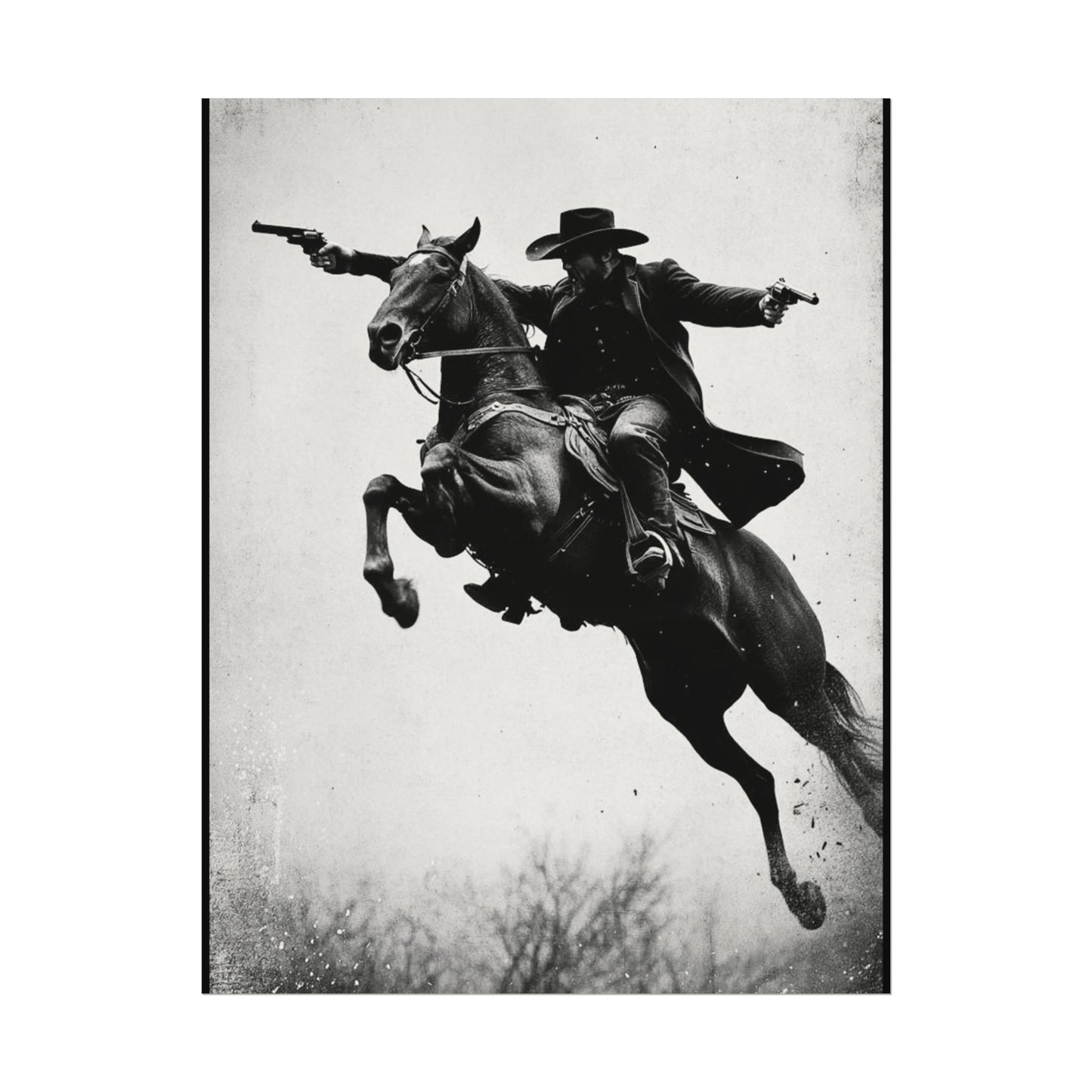 High Noon Pistols  – Western Textured Watercolor Matte Posters