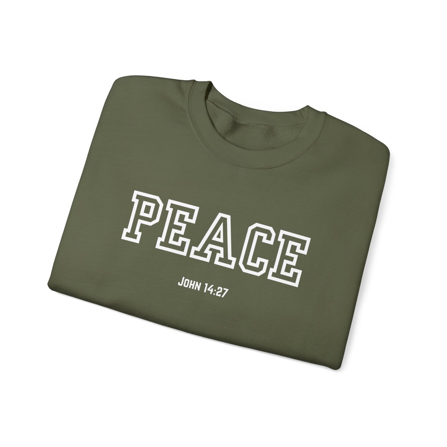 Unisex Peace Sweatshirt | Cozy Crewneck for Comfort, Faith & Hope | Perfect Gift for Family, Friends, and Holidays | Inspirational Apparel,