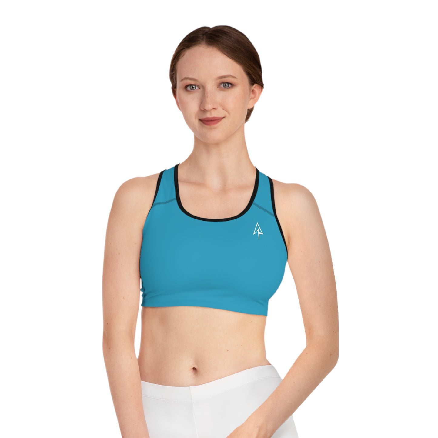 Arrow Ridge Ocean Blue Stylish Sports Bra for Active Women, Workout Top, Gym Essential, Fitness Apparel, Athleisure Wear, Yoga Gear