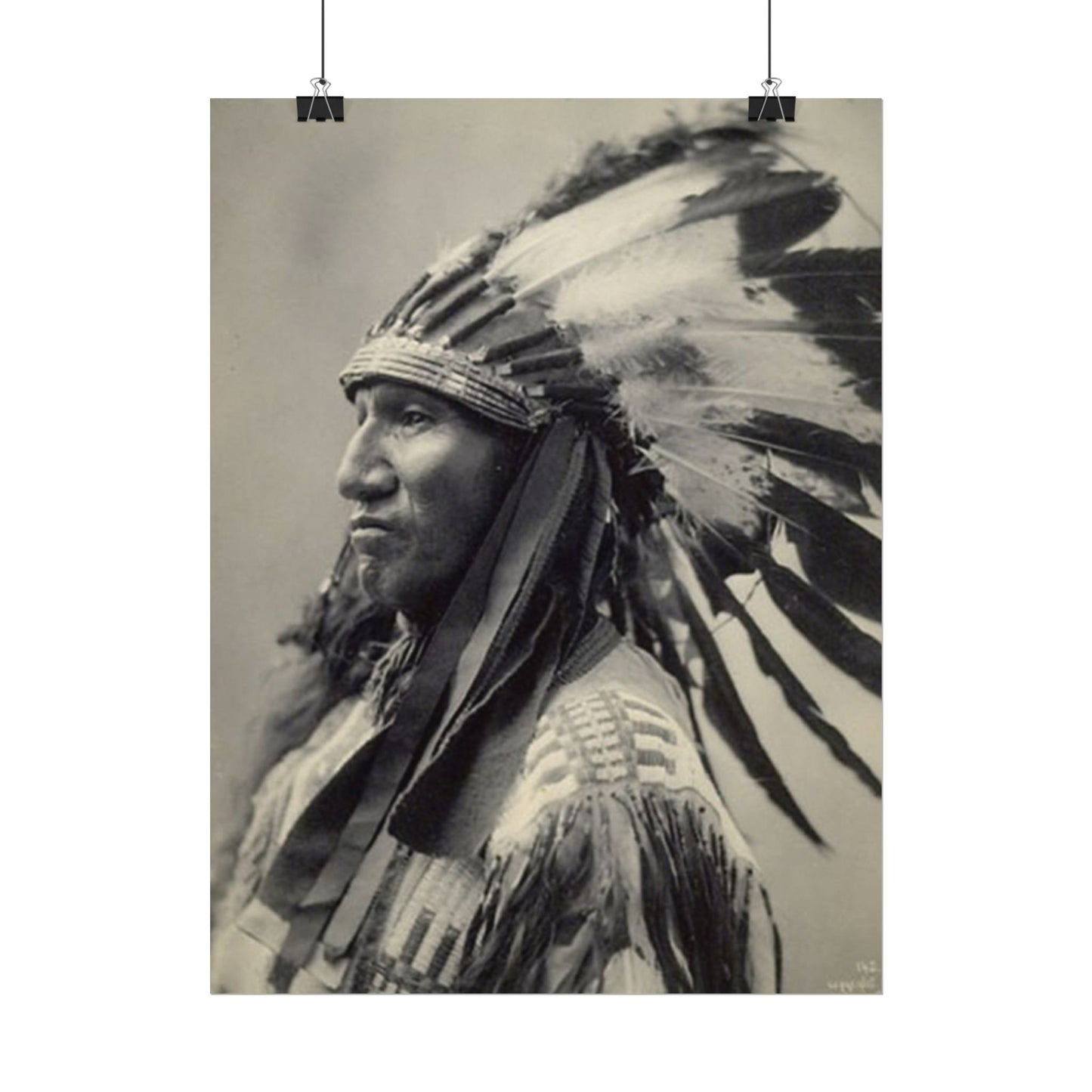 Black Rock Sioux – Western Textured Watercolor Matte Posters