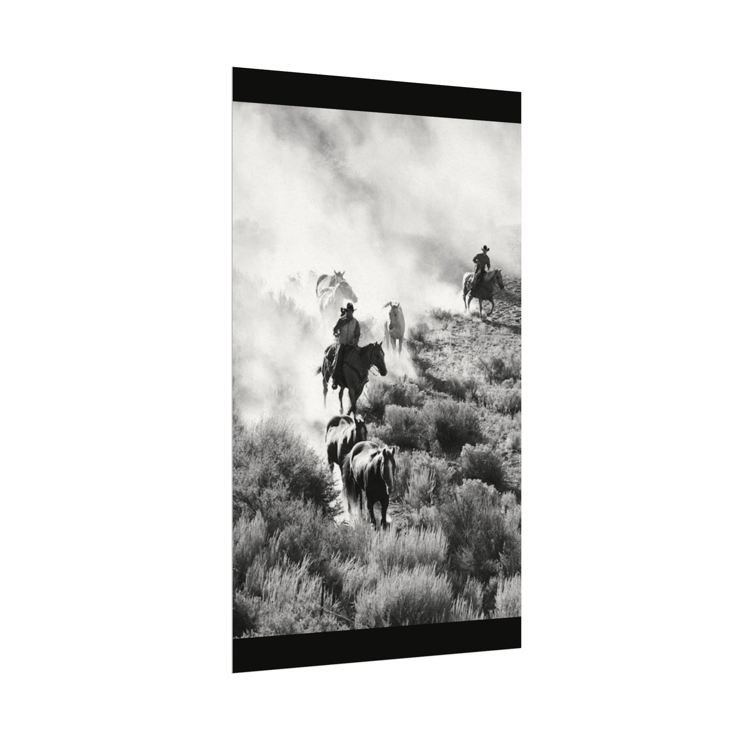 The Dusty Range – Western Textured Watercolor Matte Posters