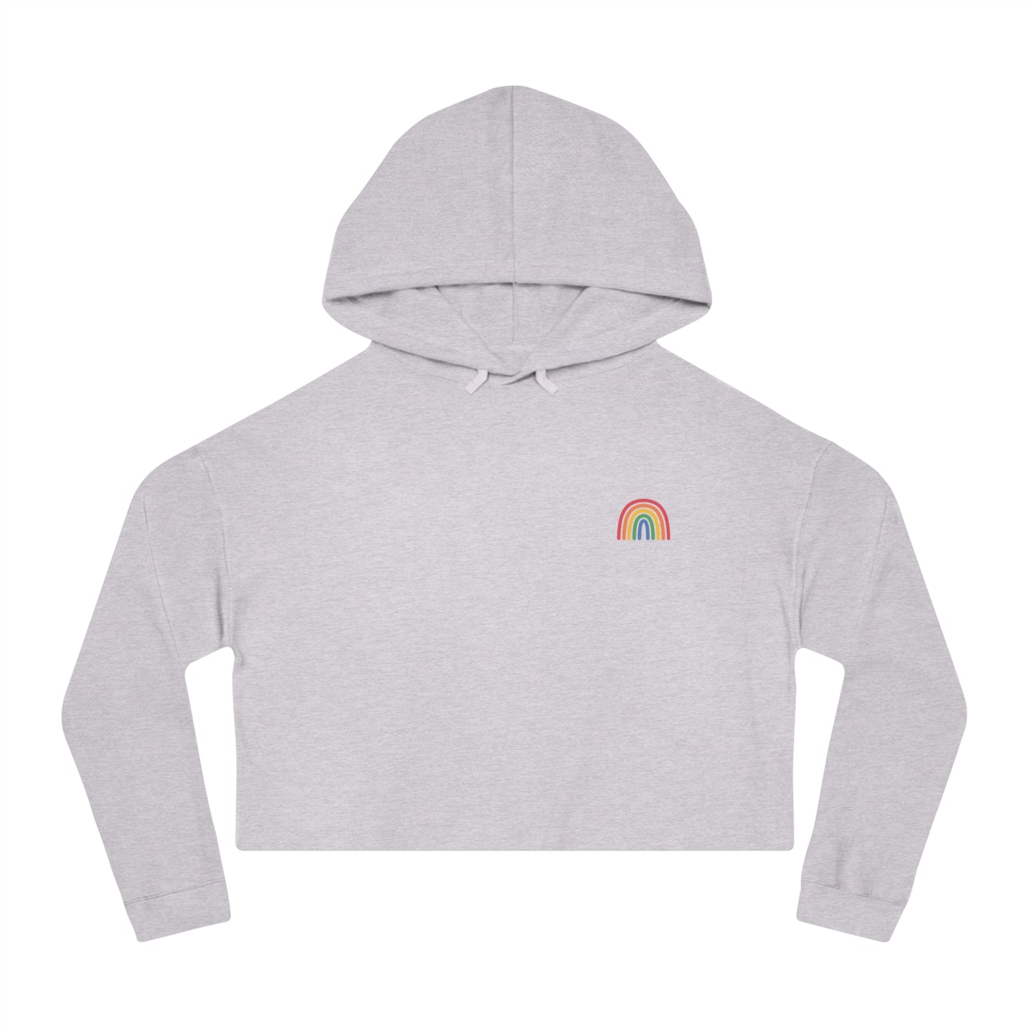 Rainbow Cropped Hoodie, Christian Wear, Nature Lovers Gift, Casual Streetwear, Gift for Cowgirls, Boho Style, High Noon Horizons Sweatshirt