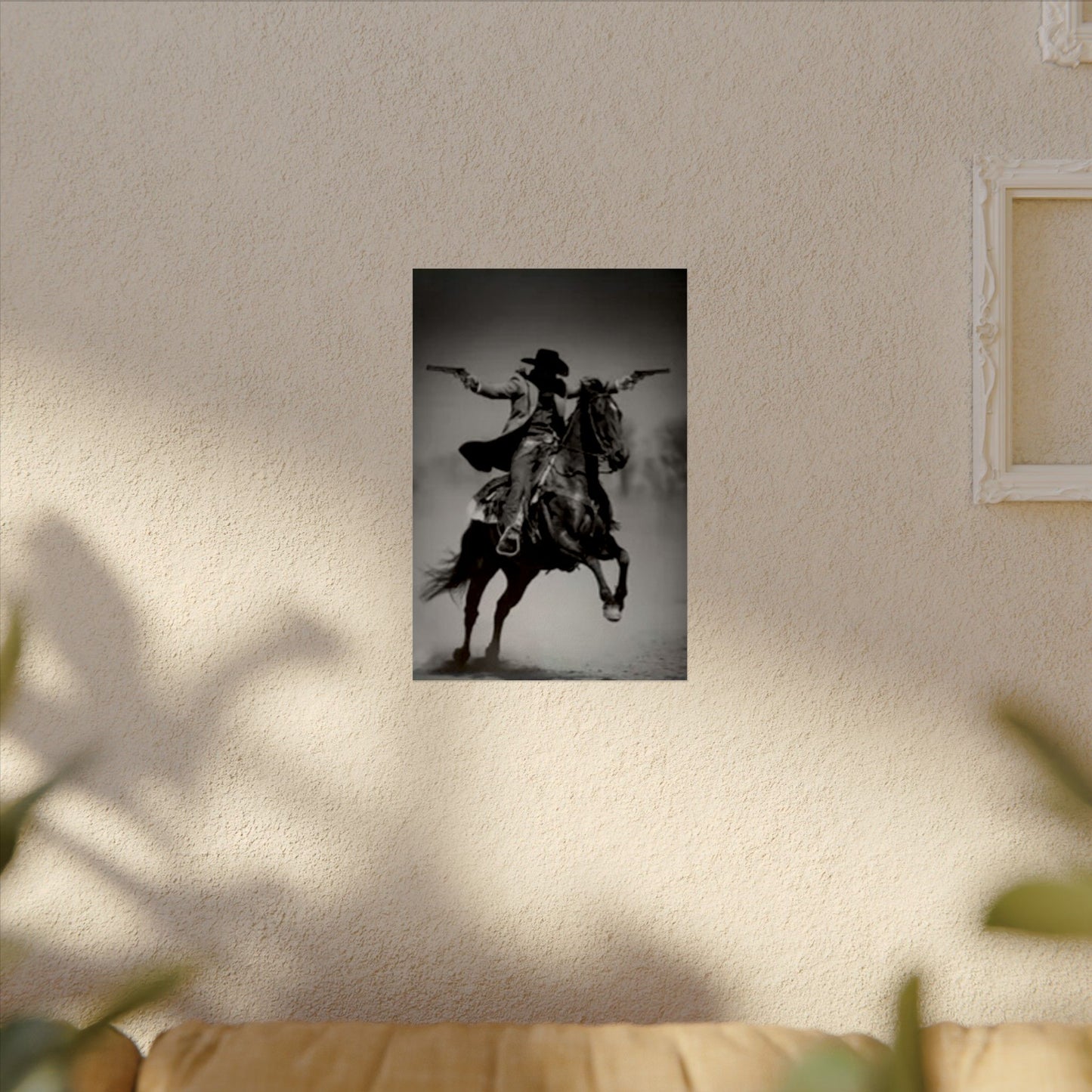 Smoke & Spurs – Western Textured Watercolor Matte Posters