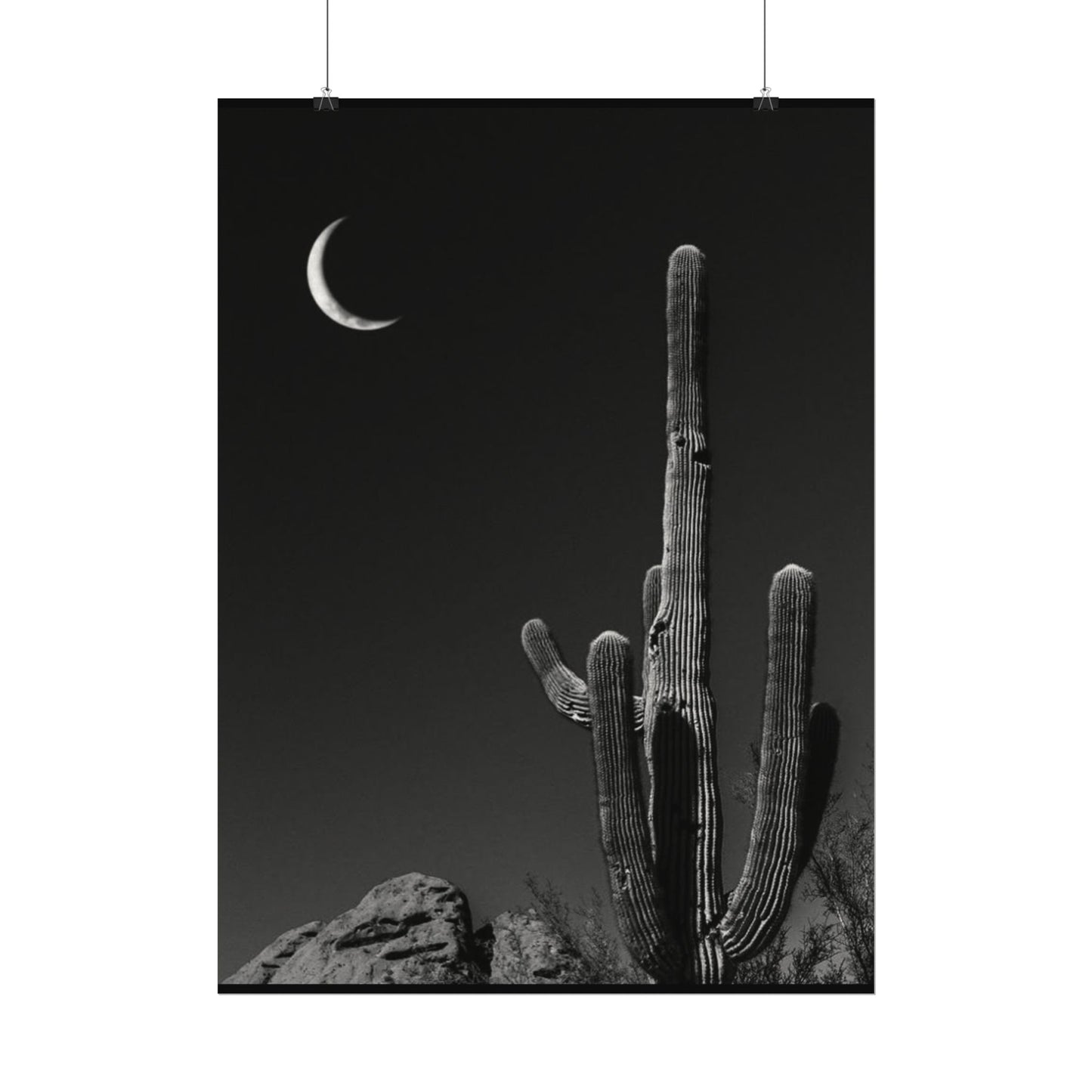 Desert Night Sky– Western Textured Watercolor Matte Posters