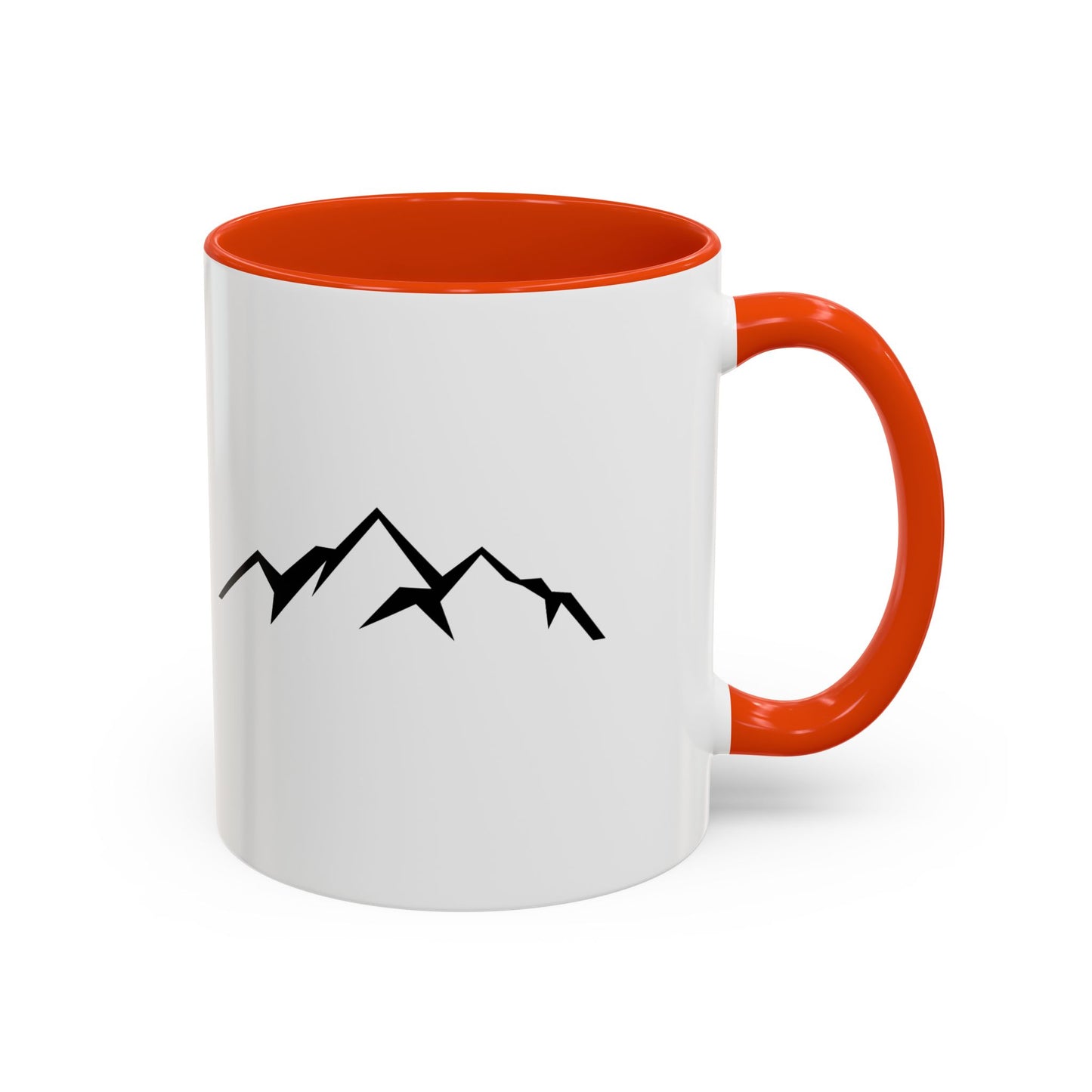 Mountain Range Black Handle Mug, Colorful Coffee Cup, Gift for Adventurers, Hiking Lover's Mug, Customizable Tea Mug, Perfect for Morning