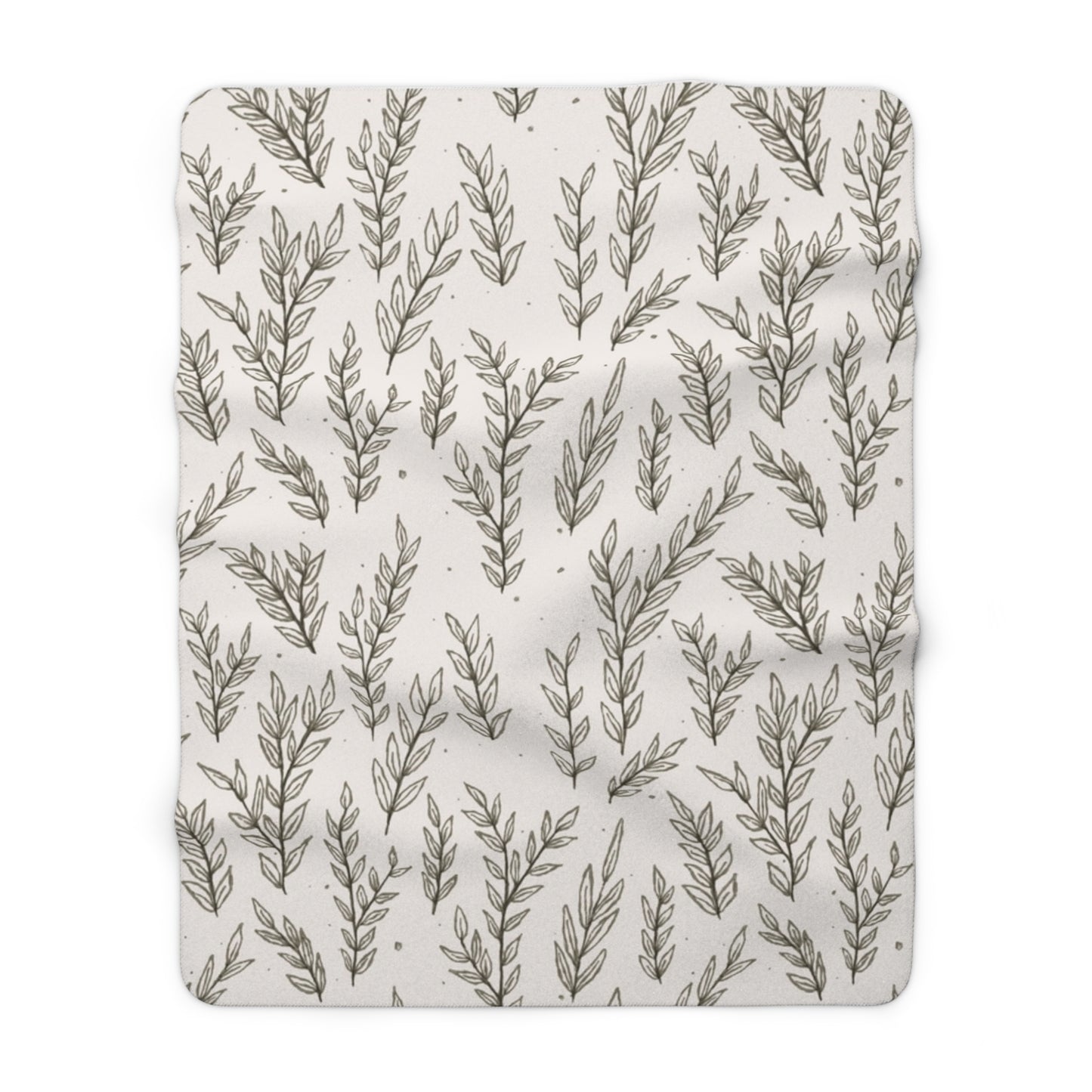 Wheat Field Sherpa Fleece Blanket with Botanical Print, Warm Throw for Couch, Farmhouse Decor, Perfect Gift for Home, Soft Plush Blanket