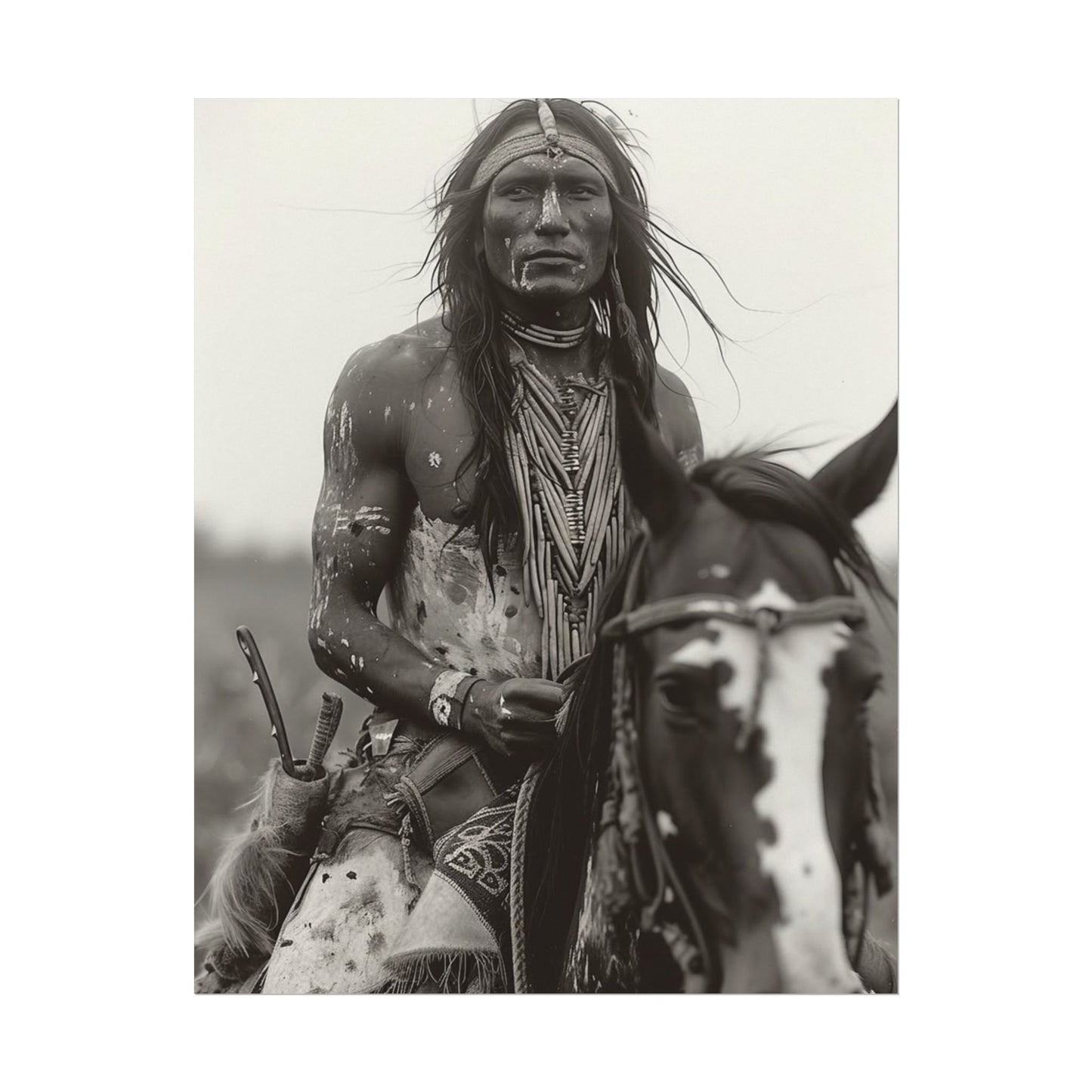 Spirit In The Saddle– Western Textured Watercolor Matte Posters