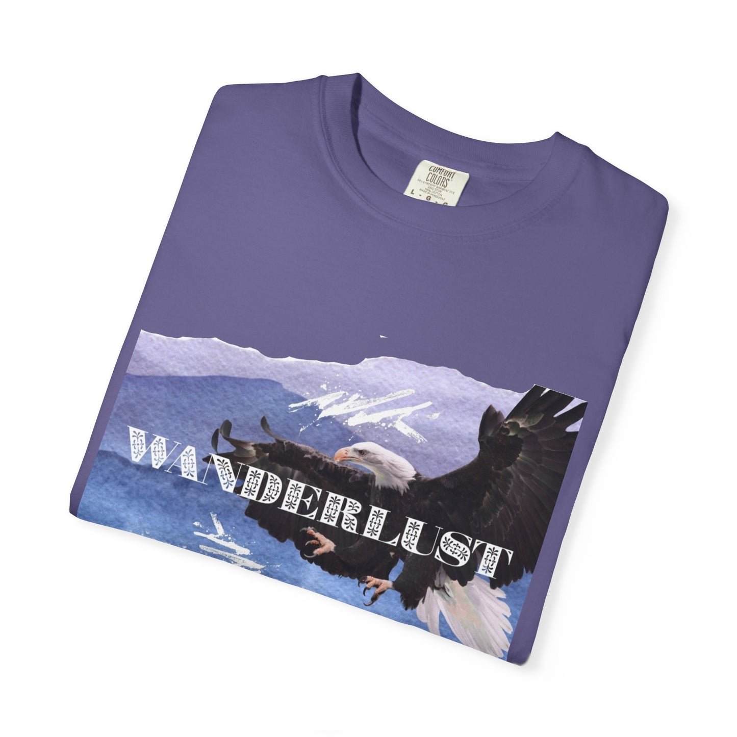 Soaring High Wildlife Adventure Tee Unisex Garment-Dyed T-shirt, Boho Nature Tee, Camping Shirt, Adventure Apparel, Gift for Wilderness Lovers, Angler Lover Giftd