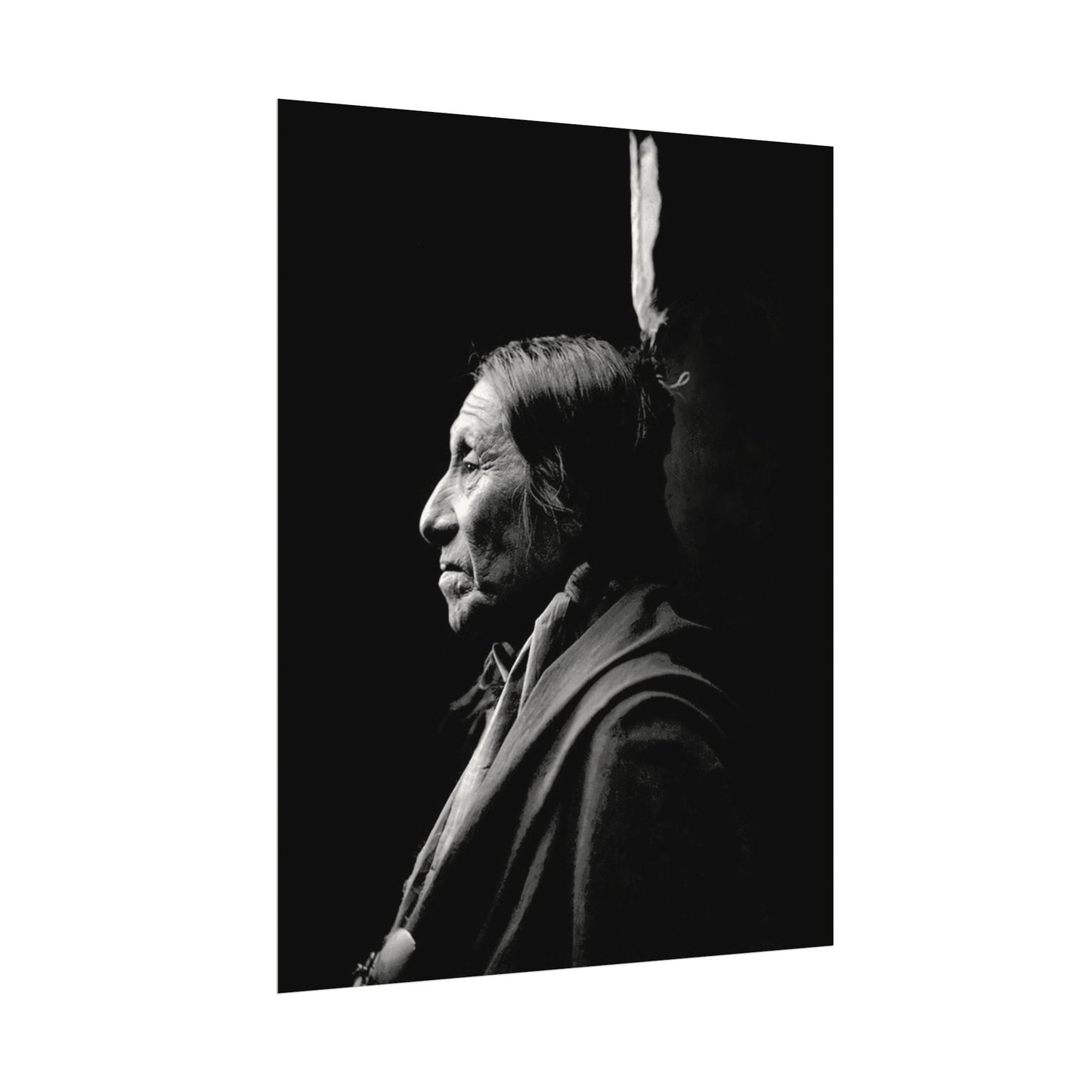 Silent Wisdom – Western Textured Watercolor Matte Posters