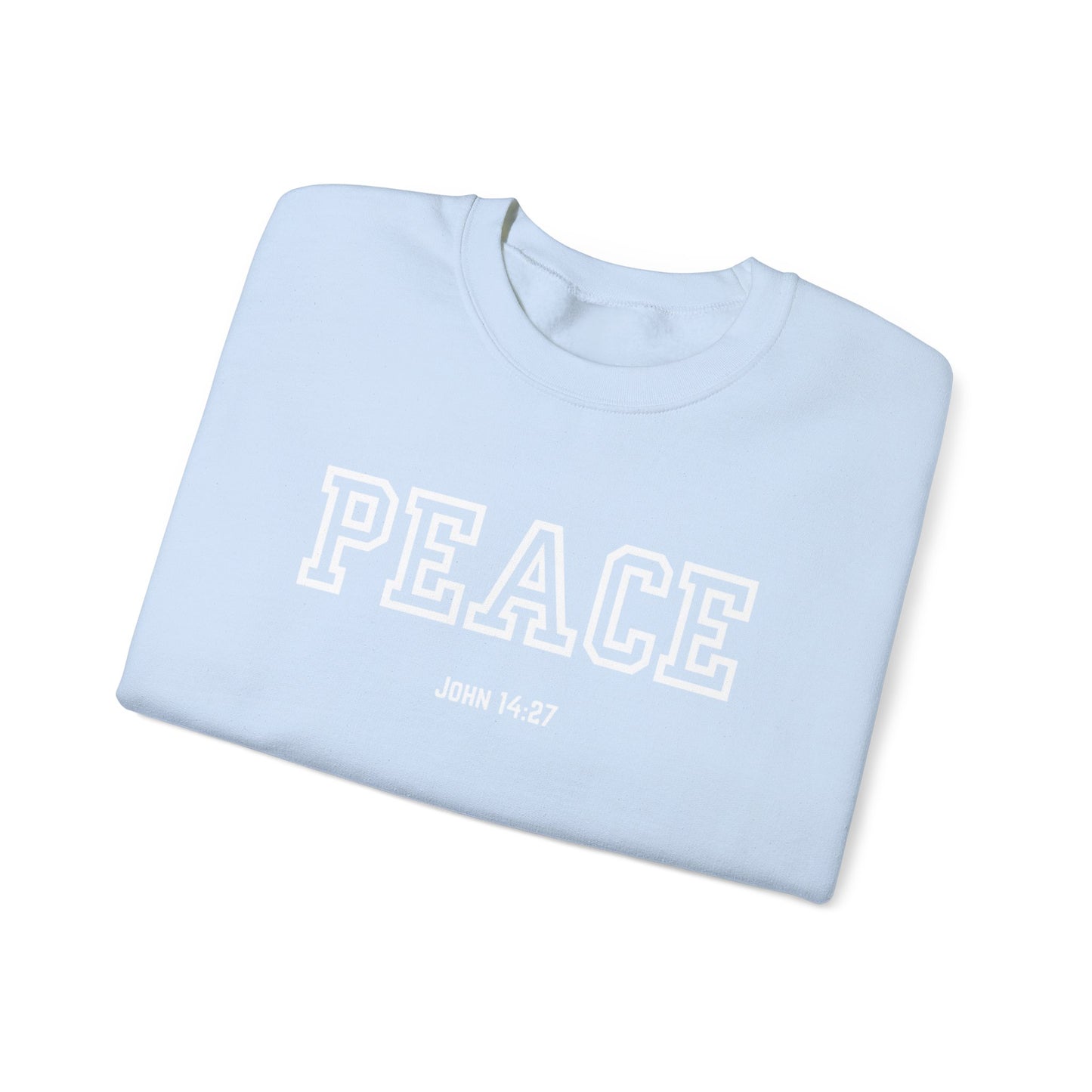 Unisex Peace Sweatshirt | Cozy Crewneck for Comfort, Faith & Hope | Perfect Gift for Family, Friends, and Holidays | Inspirational Apparel,