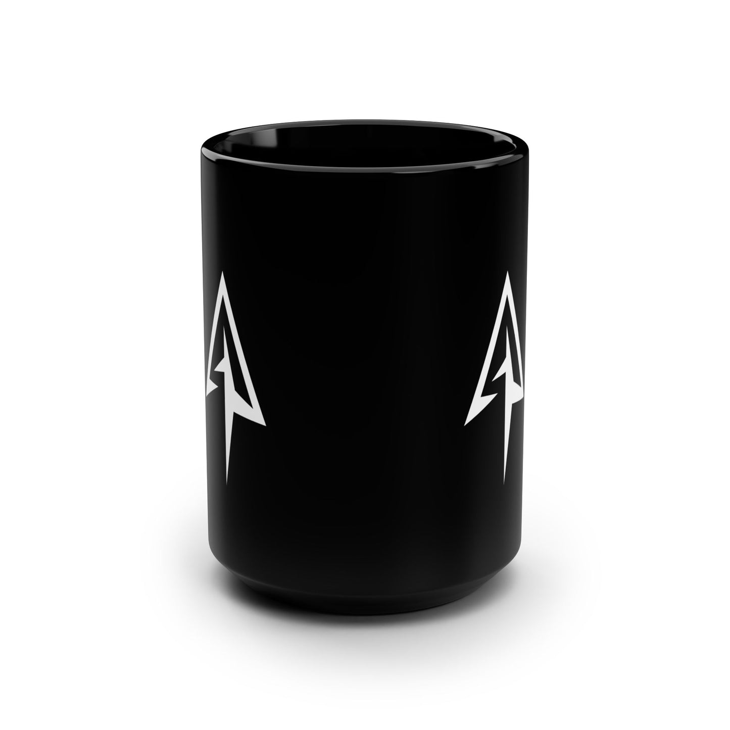 Modern Minimalist Black Mug, 15oz Coffee Cup for Gamers, Unique Gift for Him/Her, Office Decor, Birthday Present, Customizable