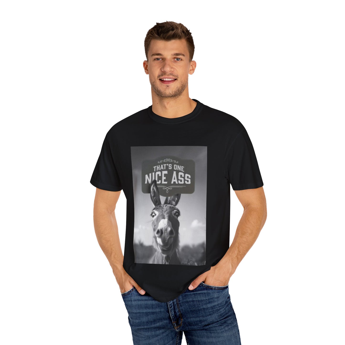 Funny Graphic T-Shirt - "That's One Nice Ass" Comedy Tee, Unisex Humor Shirt, Perfect Gift for Animal Lovers, Quirky Casual Wear