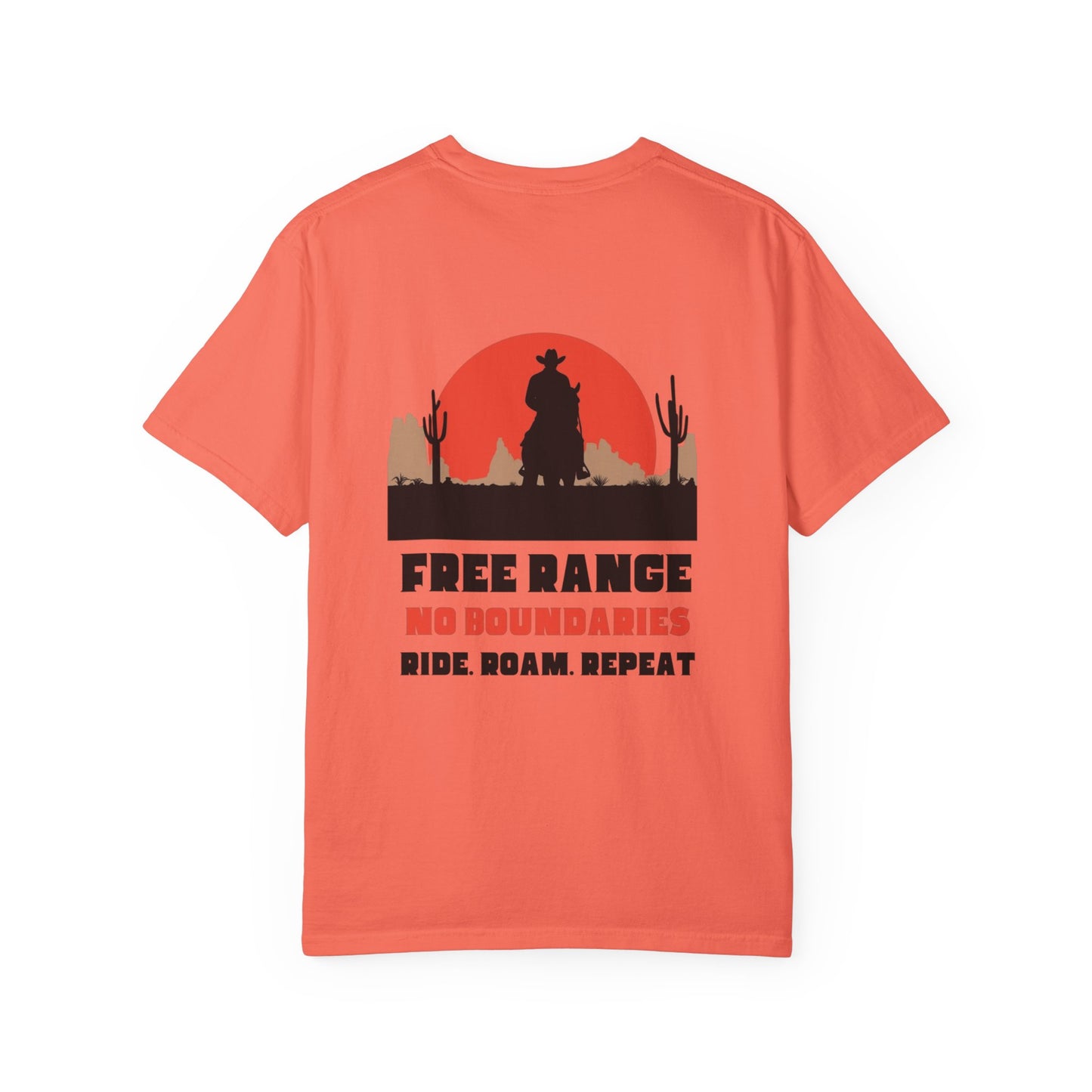 Free Range Rancher Mountain T-Shirt - Western Gift, Nature Lover Tee, Unisex Cotton Shirt
