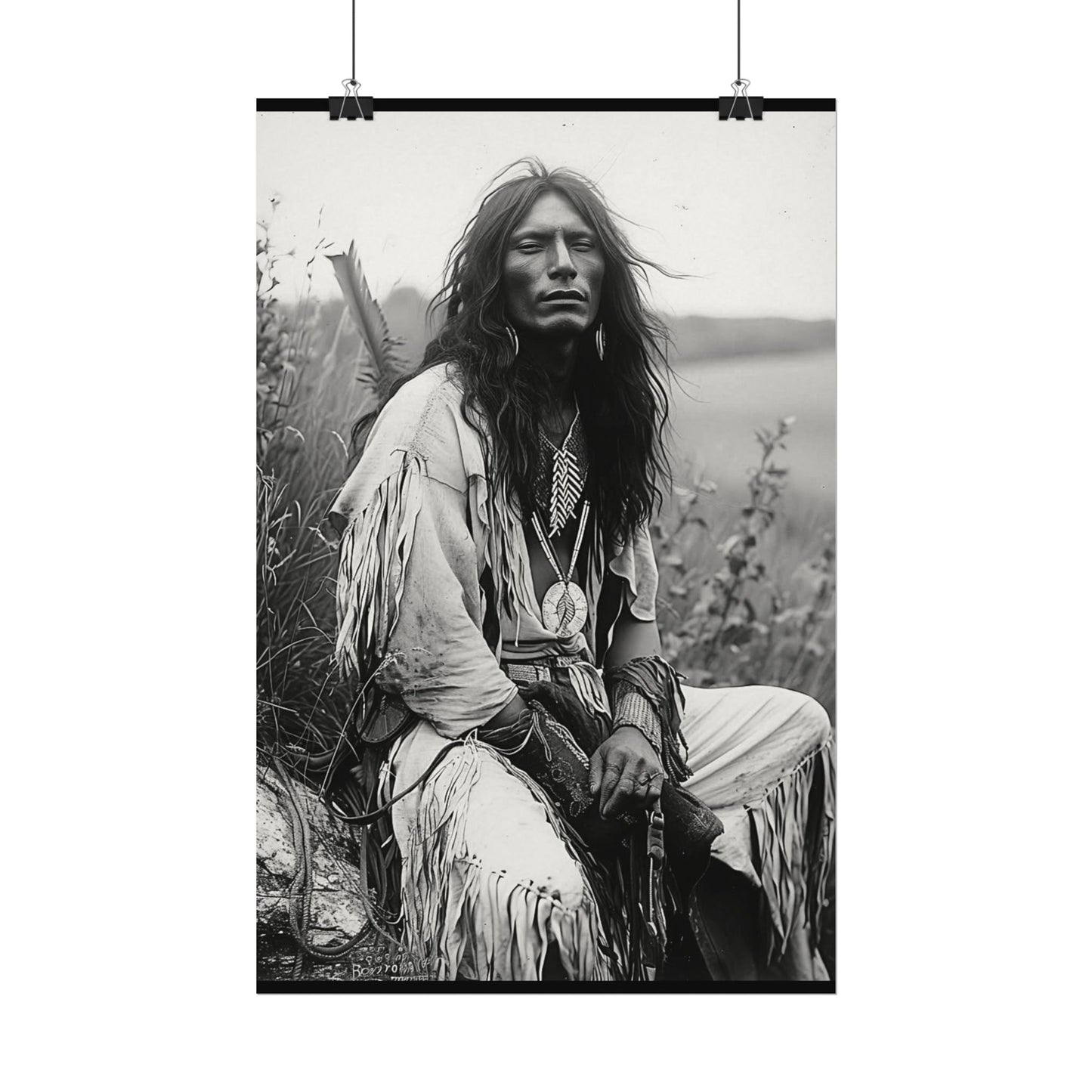 Mother Earths Guardian – Western Textured Watercolor Matte Posters