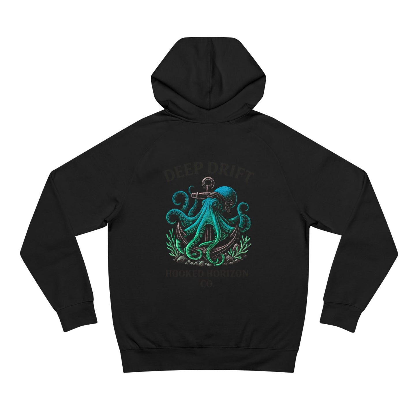 Octopus Art Unisex Hoodie, Deep Drift Hoodie, Nautical Theme Gift, Sea Lover Clothing, Unique Graphic Sweatshirt
