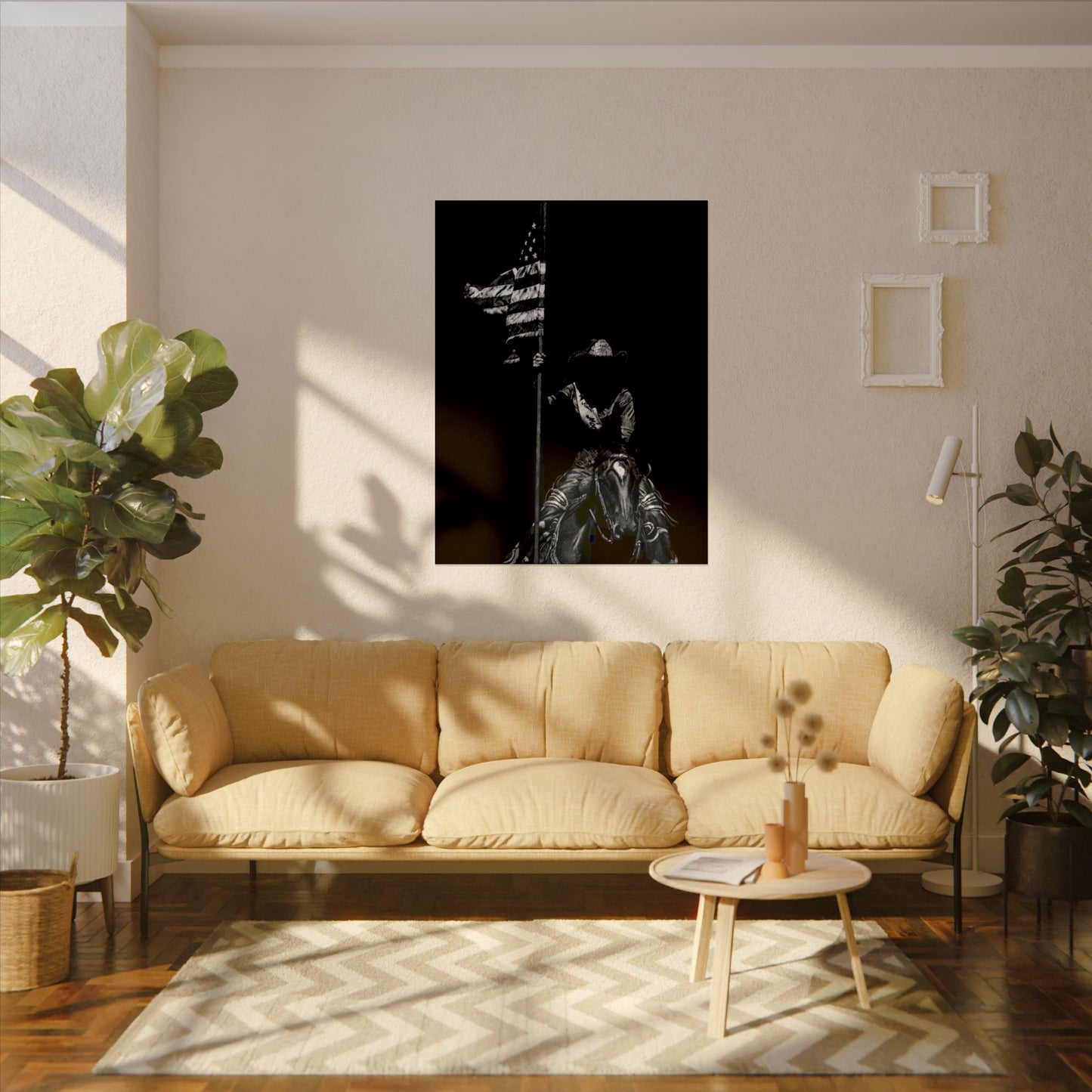 Star Spangled Elegance – Western Textured Watercolor Matte Posters