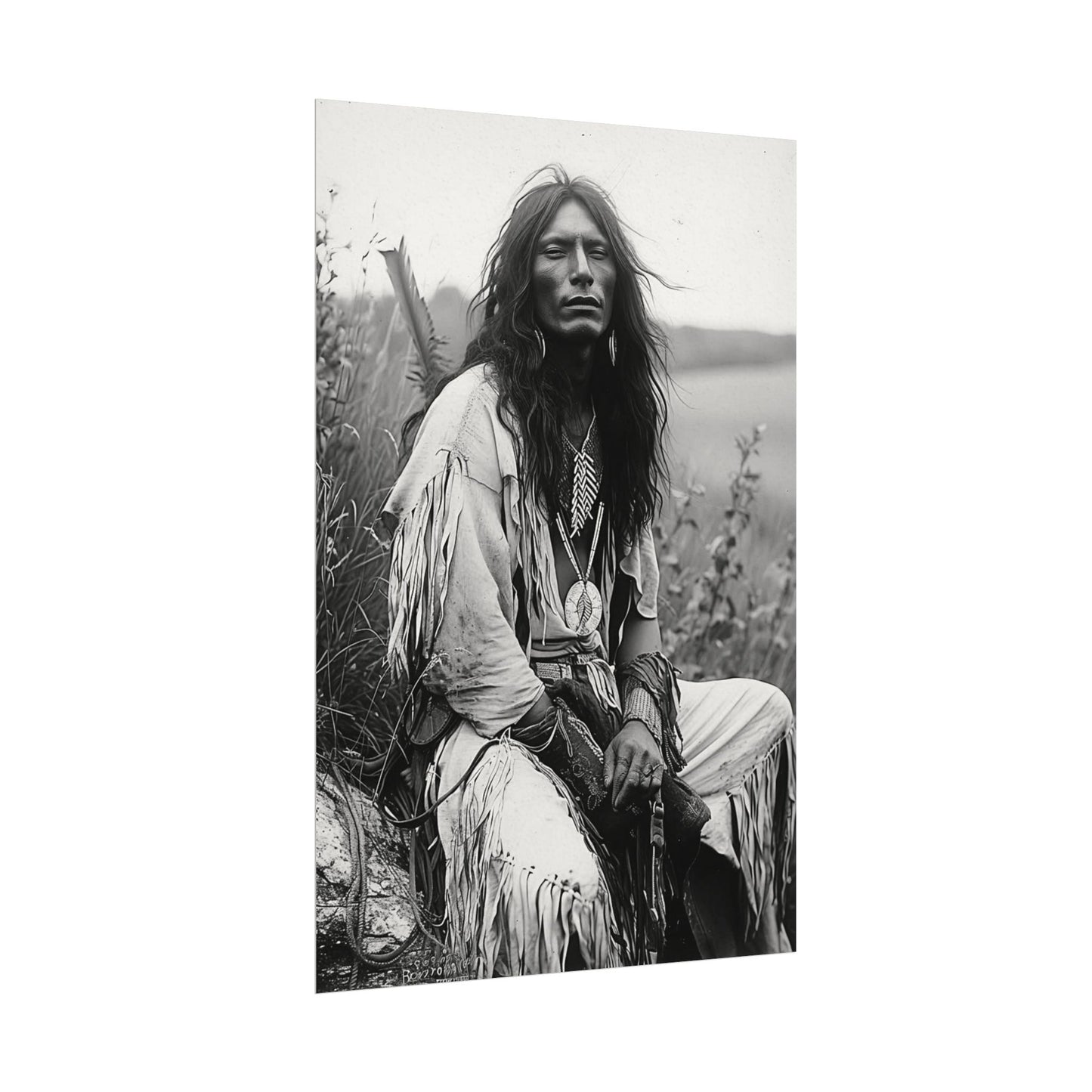 Mother Earths Guardian – Western Textured Watercolor Matte Posters