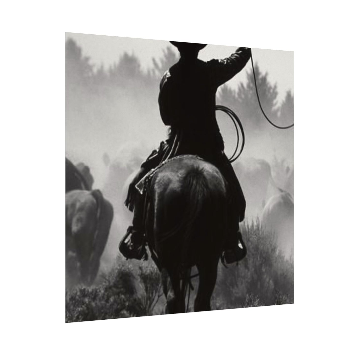 Bones Of The West  – Western Textured Watercolor Matte Posters