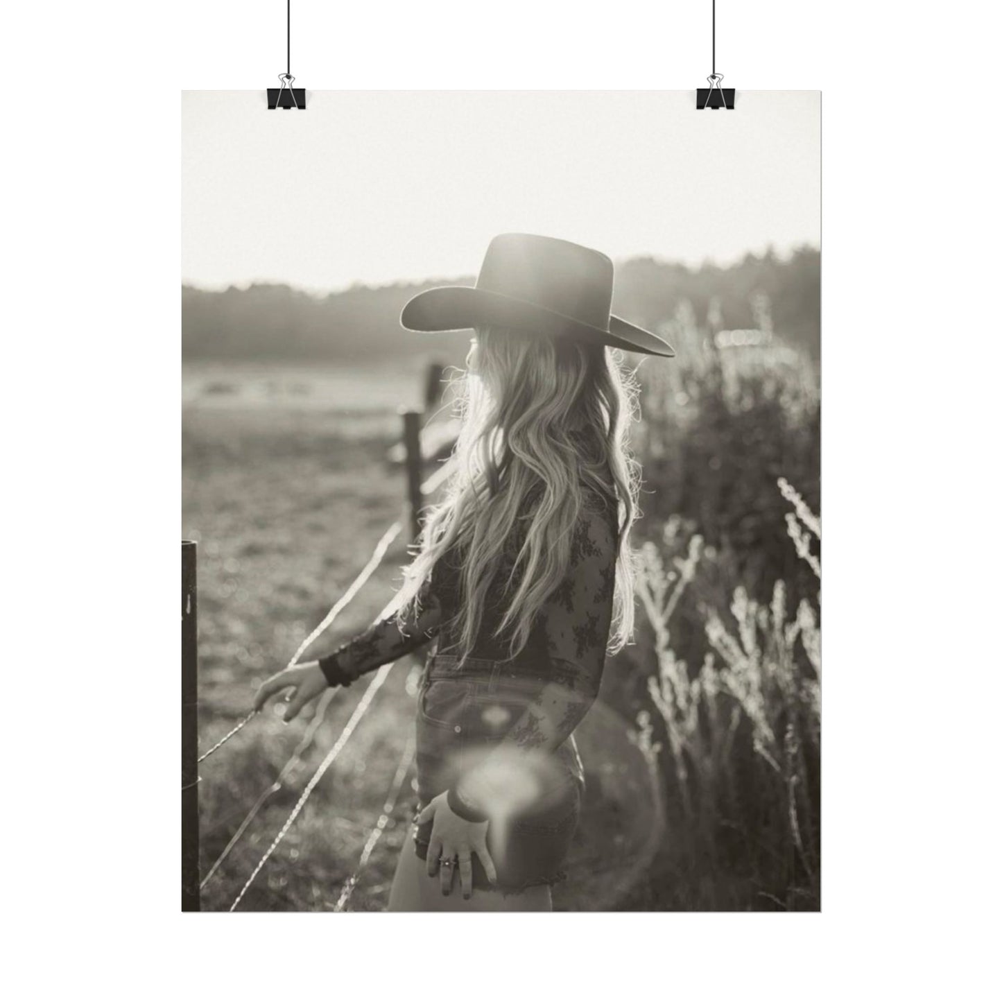 Mornings Gaze– Western Textured Watercolor Matte Posters