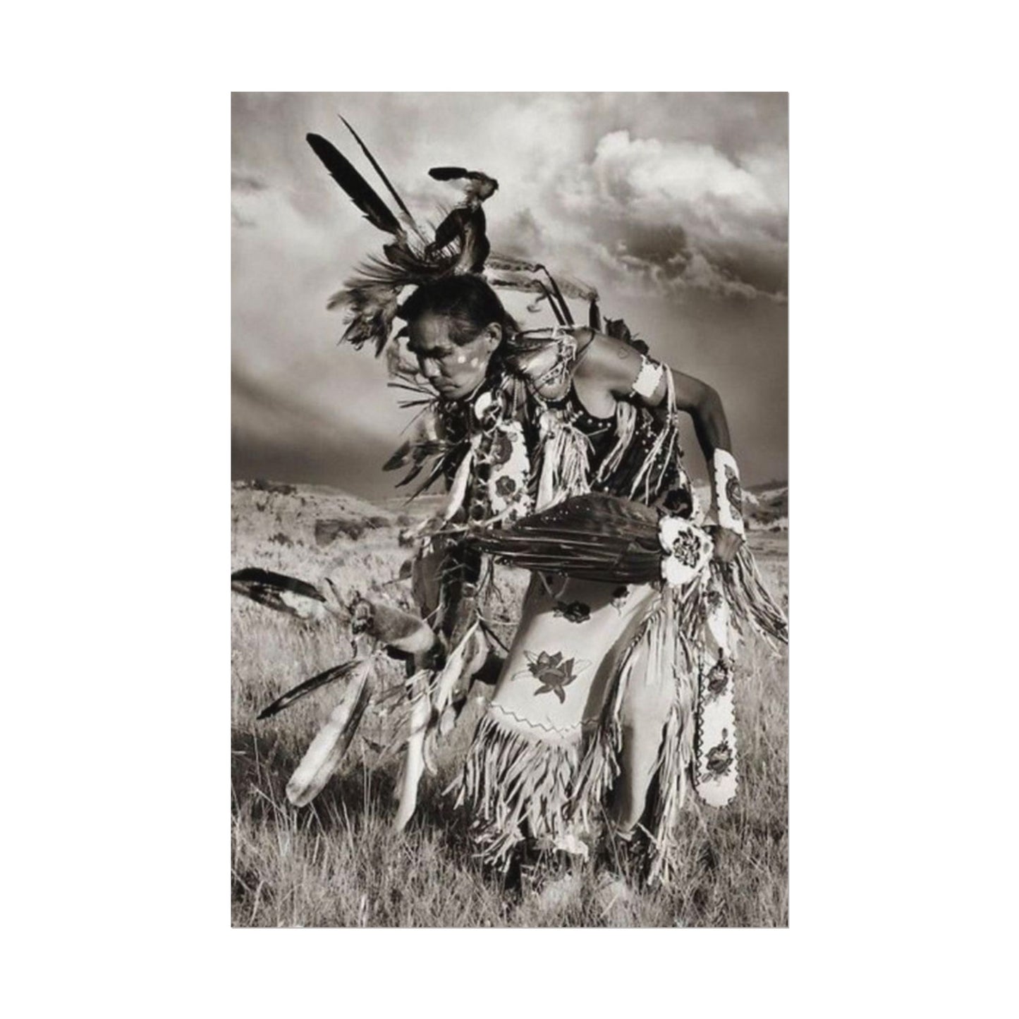 The Dancing Spirit – Western Textured Watercolor Matte Posters