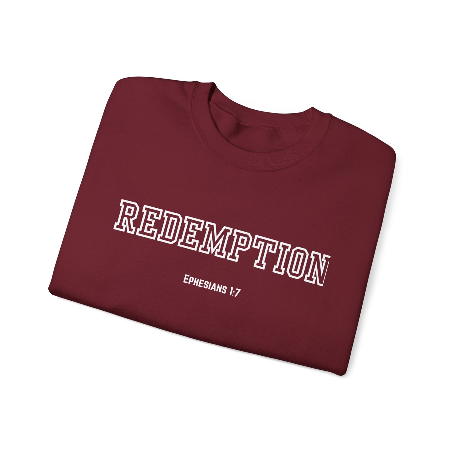 Cozy Redemption Crewneck Sweatshirt - Perfect for Faith-inspired Fashion, Casual Wear, Bible Study, Gift for Friends, Church Events,