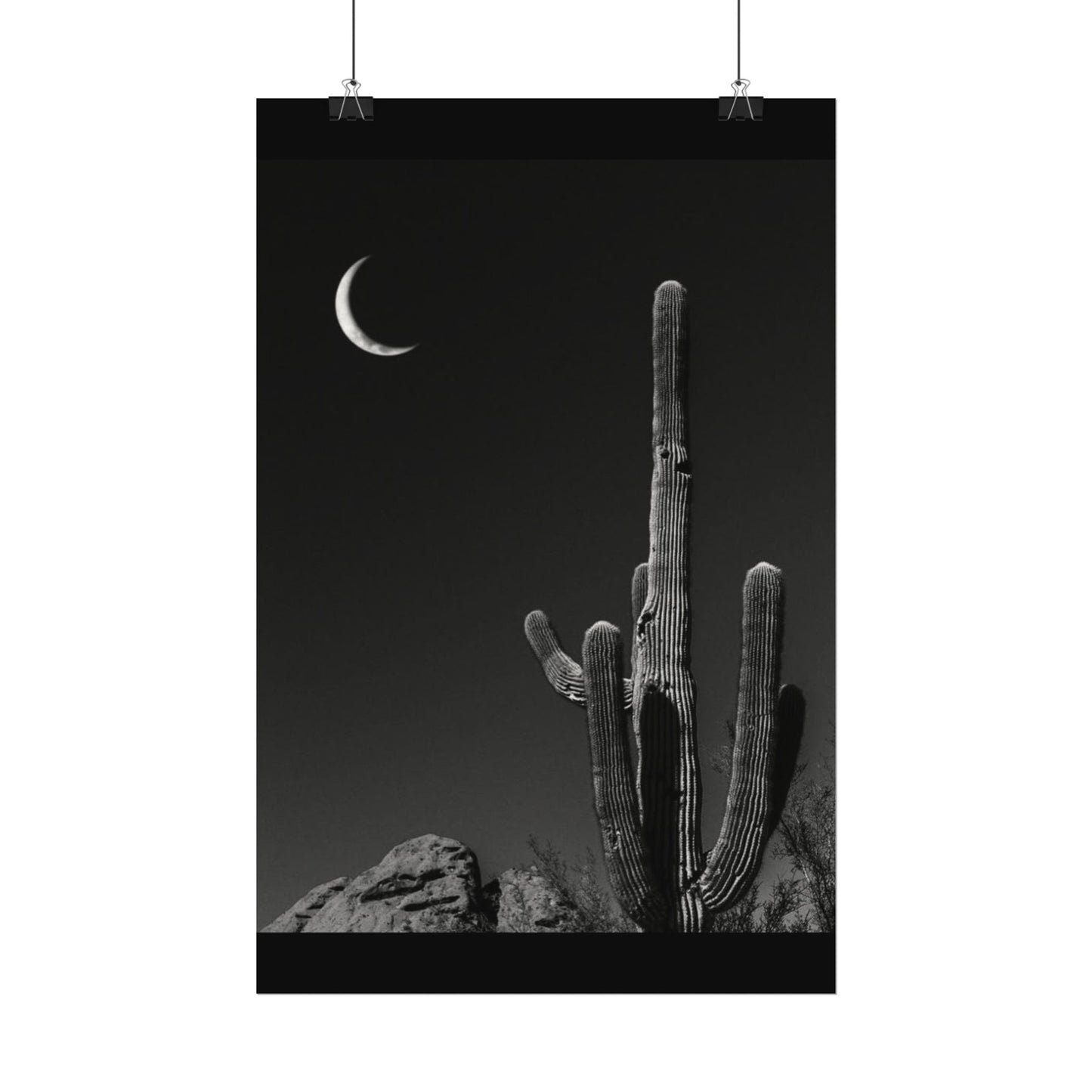 Desert Night Sky– Western Textured Watercolor Matte Posters