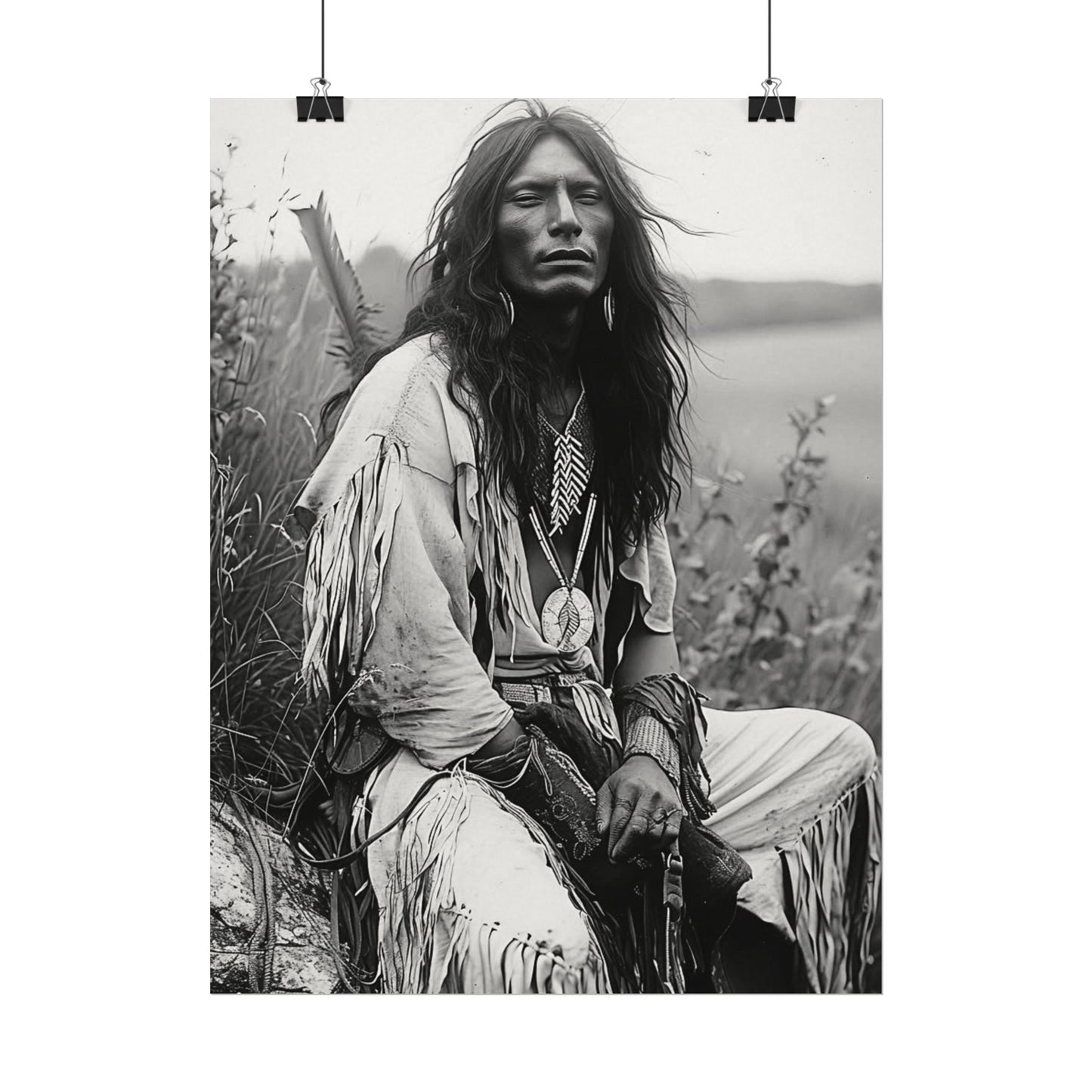 Mother Earths Guardian – Western Textured Watercolor Matte Posters